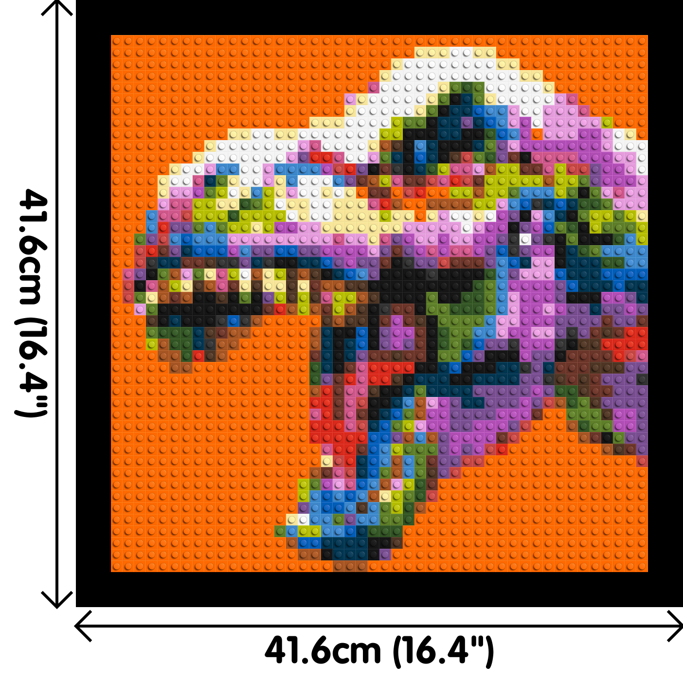 Dinosaur Colourful Pop Art - Brick Art Mosaic Kit 2x2 large