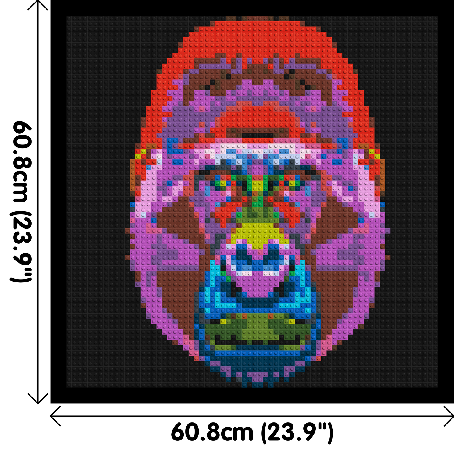 Gorilla Colourful Pop Art - Brick Art Mosaic Kit 3x3 large