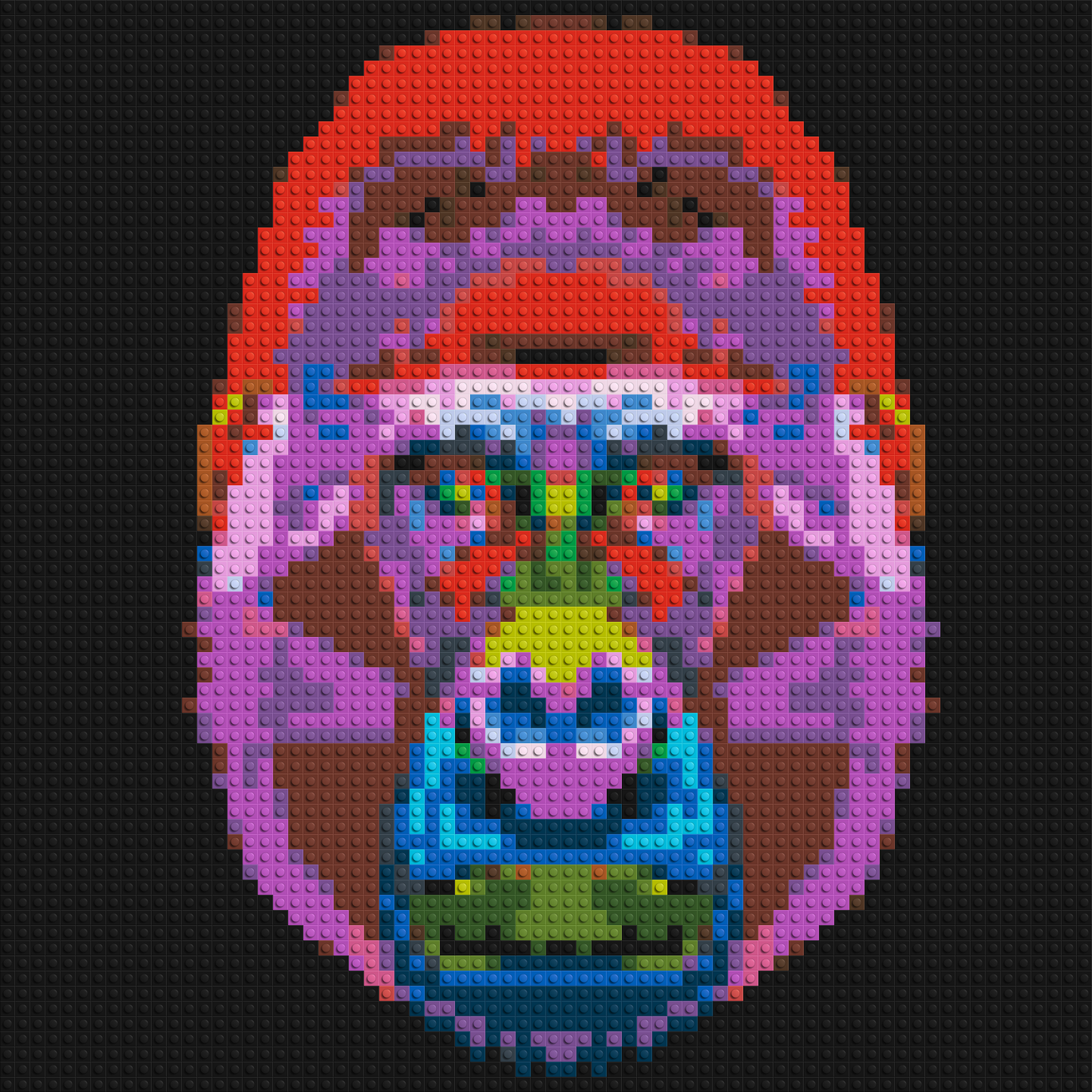 Gorilla Colourful Pop Art - Brick Art Mosaic Kit 3x3 large