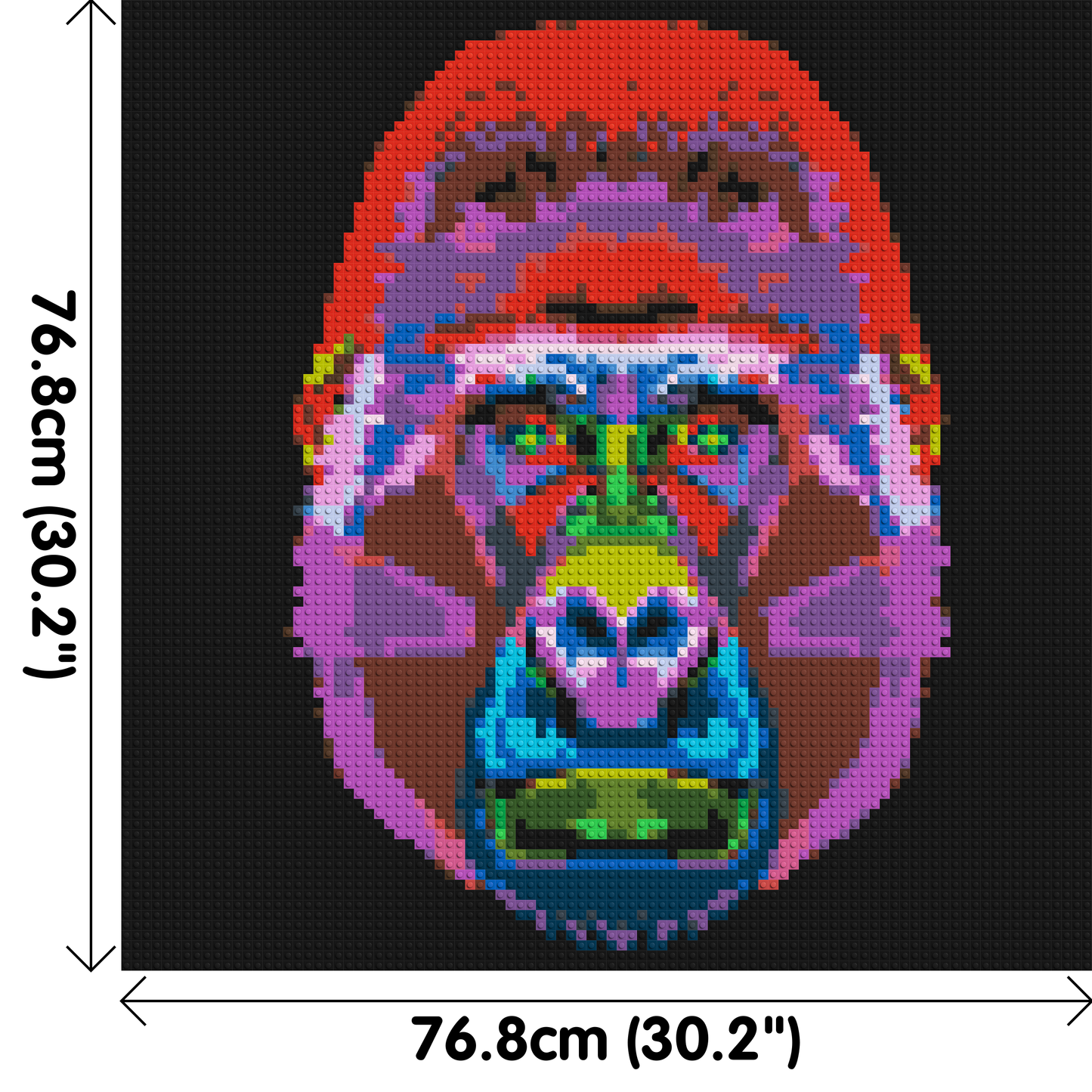 Gorilla Colourful Pop Art - Brick Art Mosaic Kit 4x4 large
