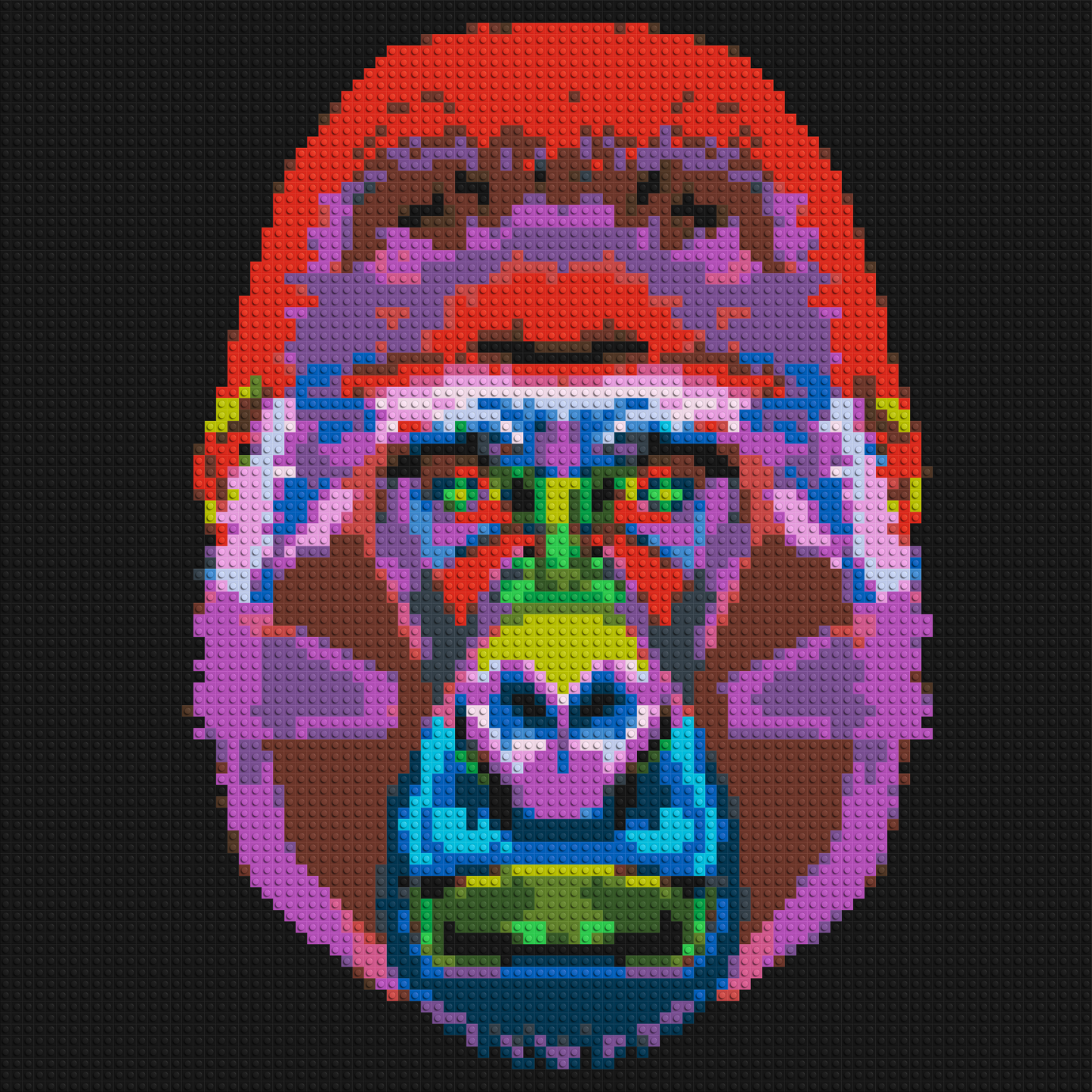 Gorilla Colourful Pop Art - Brick Art Mosaic Kit 4x4 large