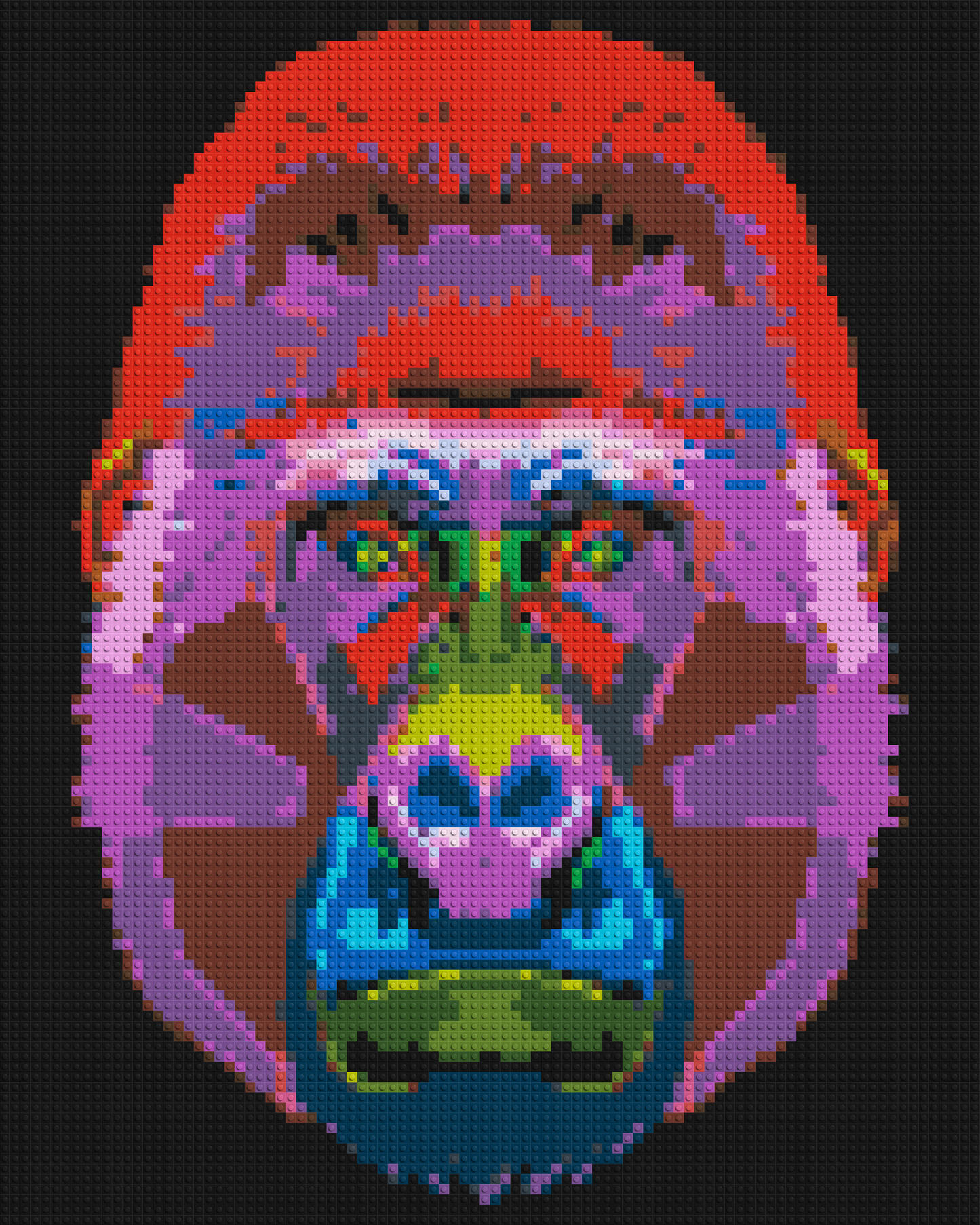 Gorilla Colourful Pop Art - Brick Art Mosaic Kit 4x5 large