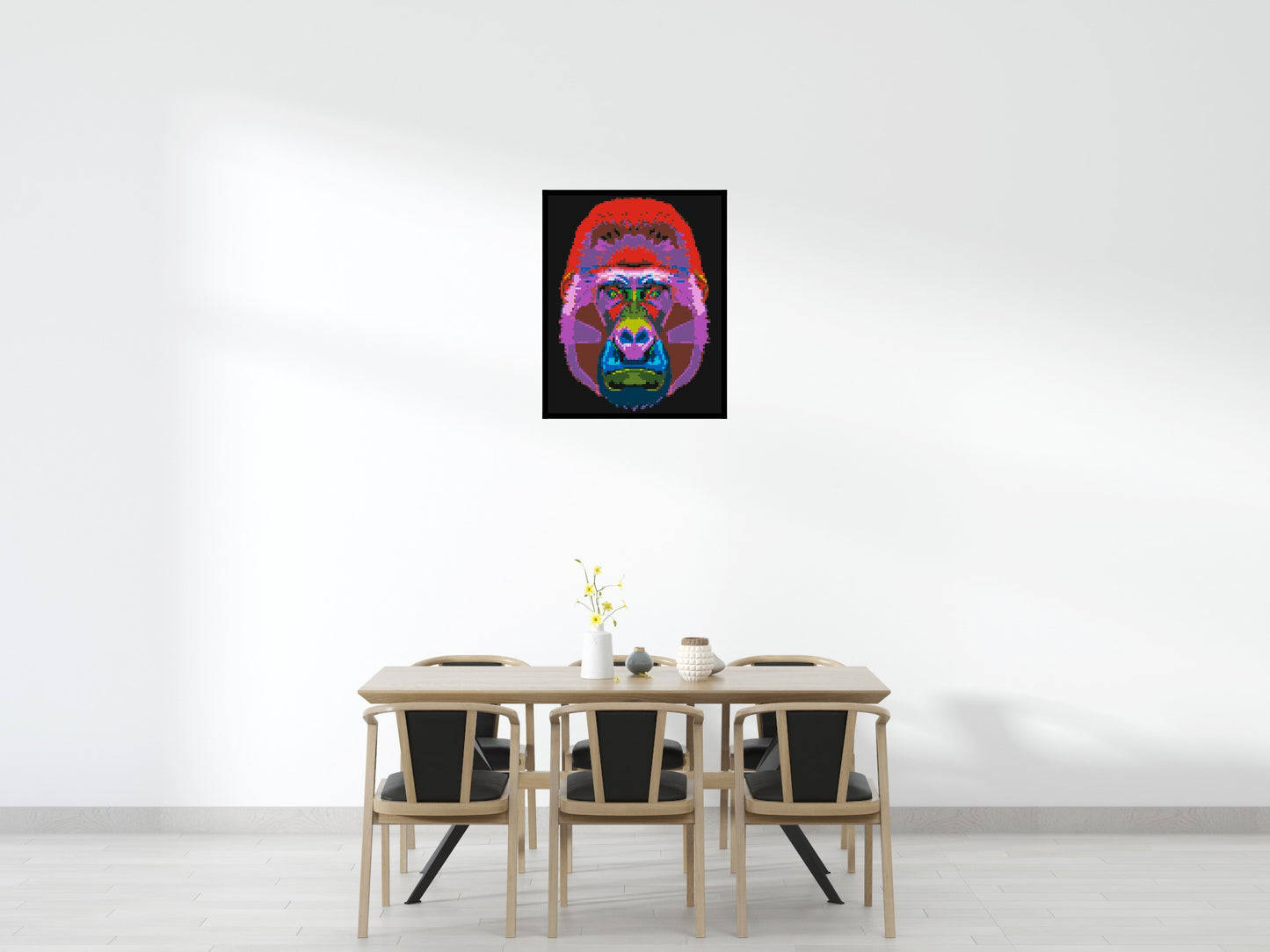 Gorilla Colourful Pop Art - Brick Art Mosaic Kit 4x5 large