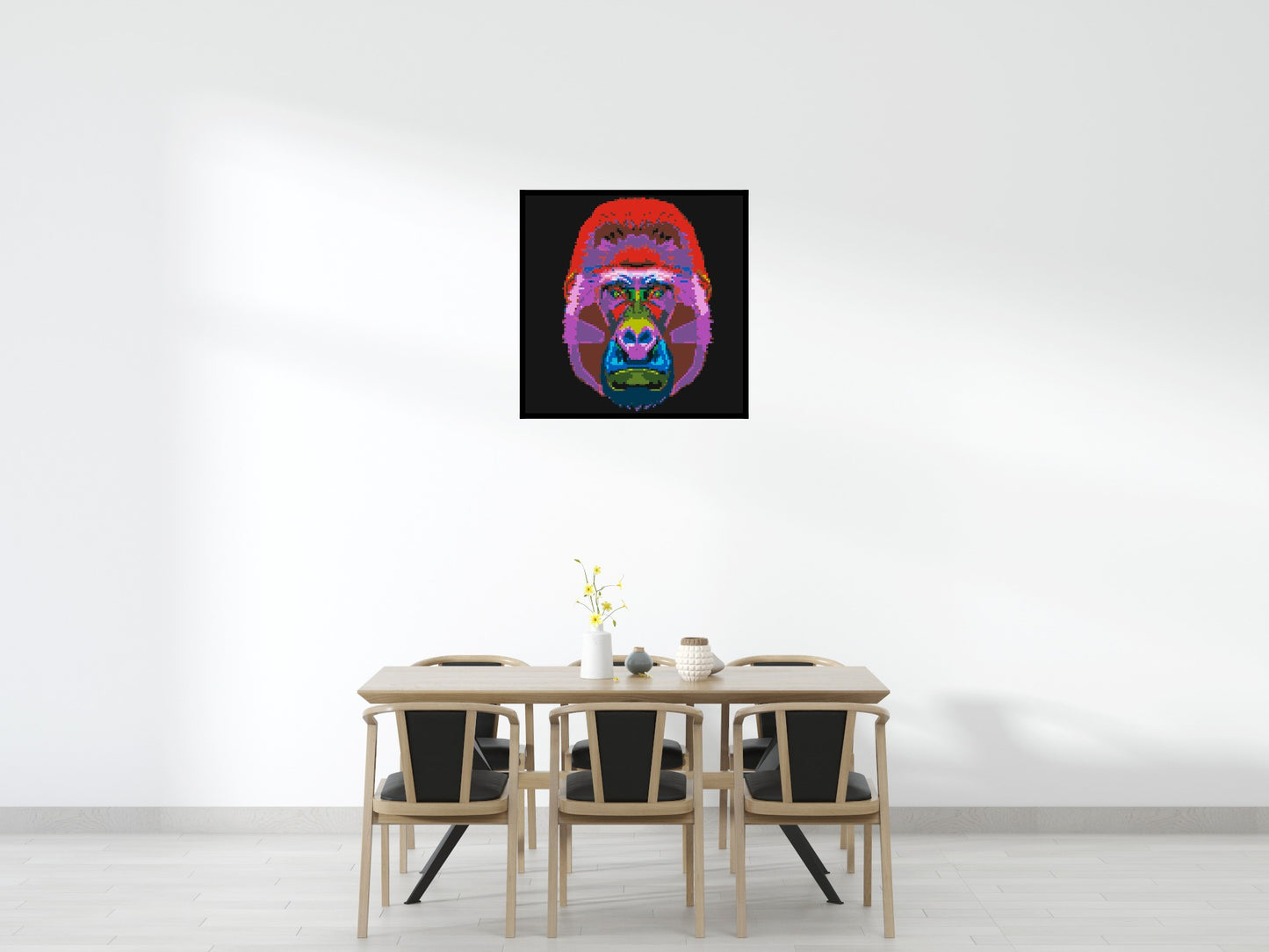 Gorilla Colourful Pop Art - Brick Art Mosaic Kit 5x5 large