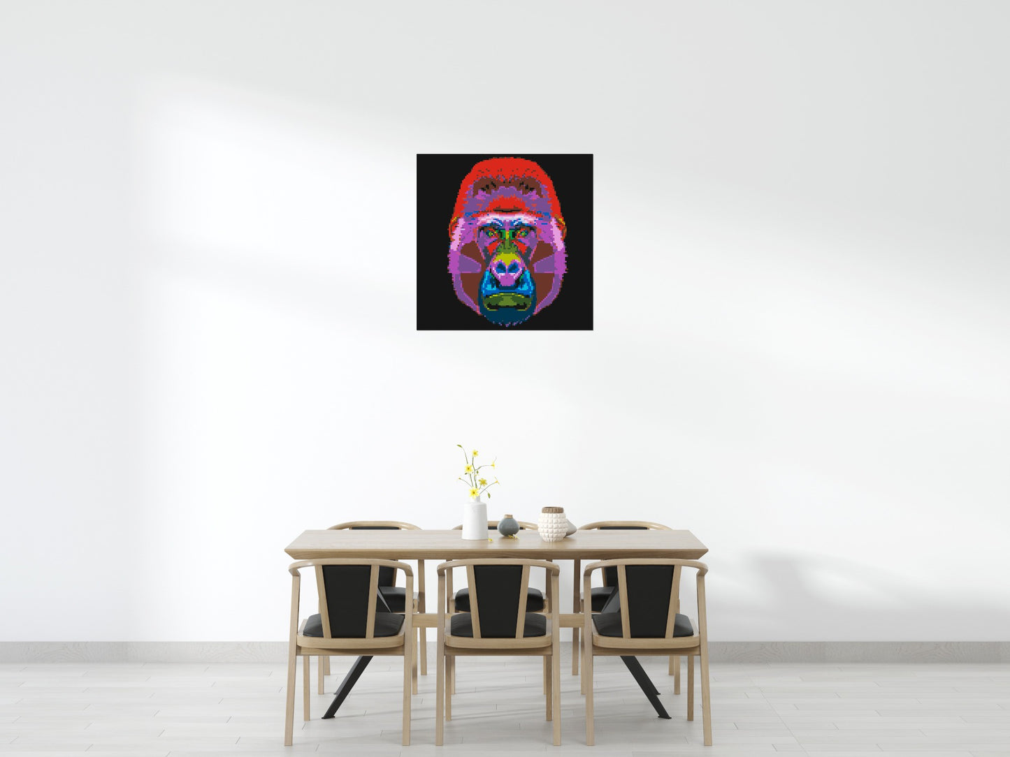 Gorilla Colourful Pop Art - Brick Art Mosaic Kit 5x5 large