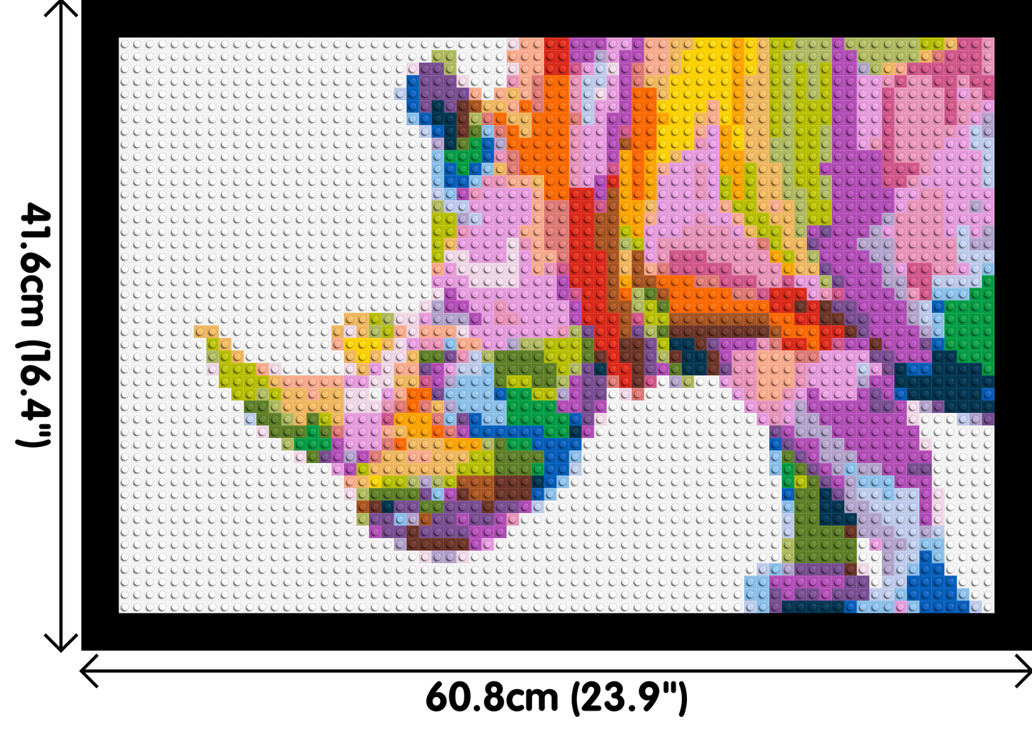 Rhinoceros Colourful Pop Art - Brick Art Mosaic Kit 3x2 large