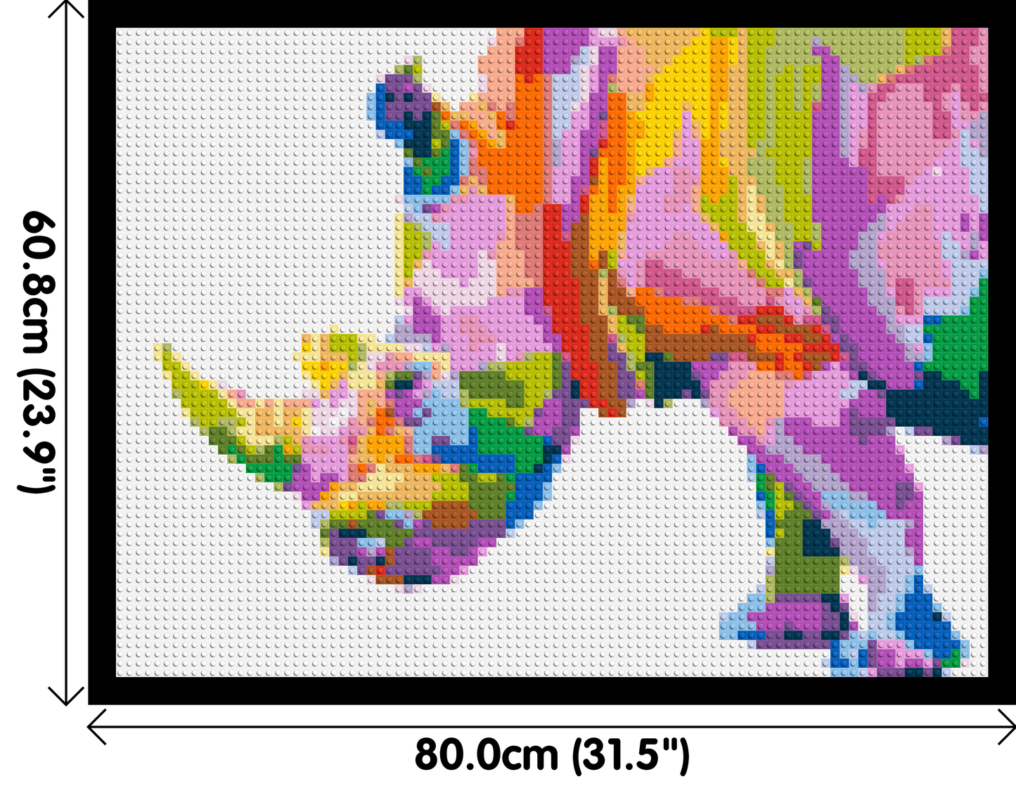 Rhinoceros Colourful Pop Art - Brick Art Mosaic Kit 4x3 large