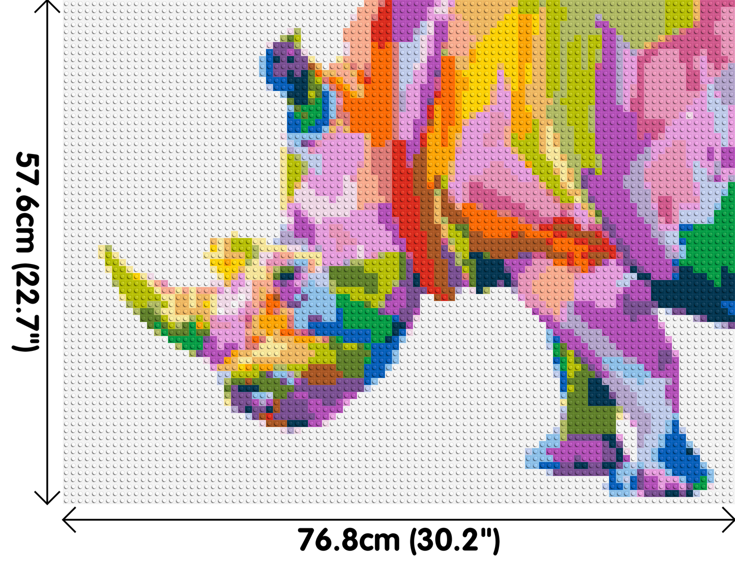 Rhinoceros Colourful Pop Art - Brick Art Mosaic Kit 4x3 large