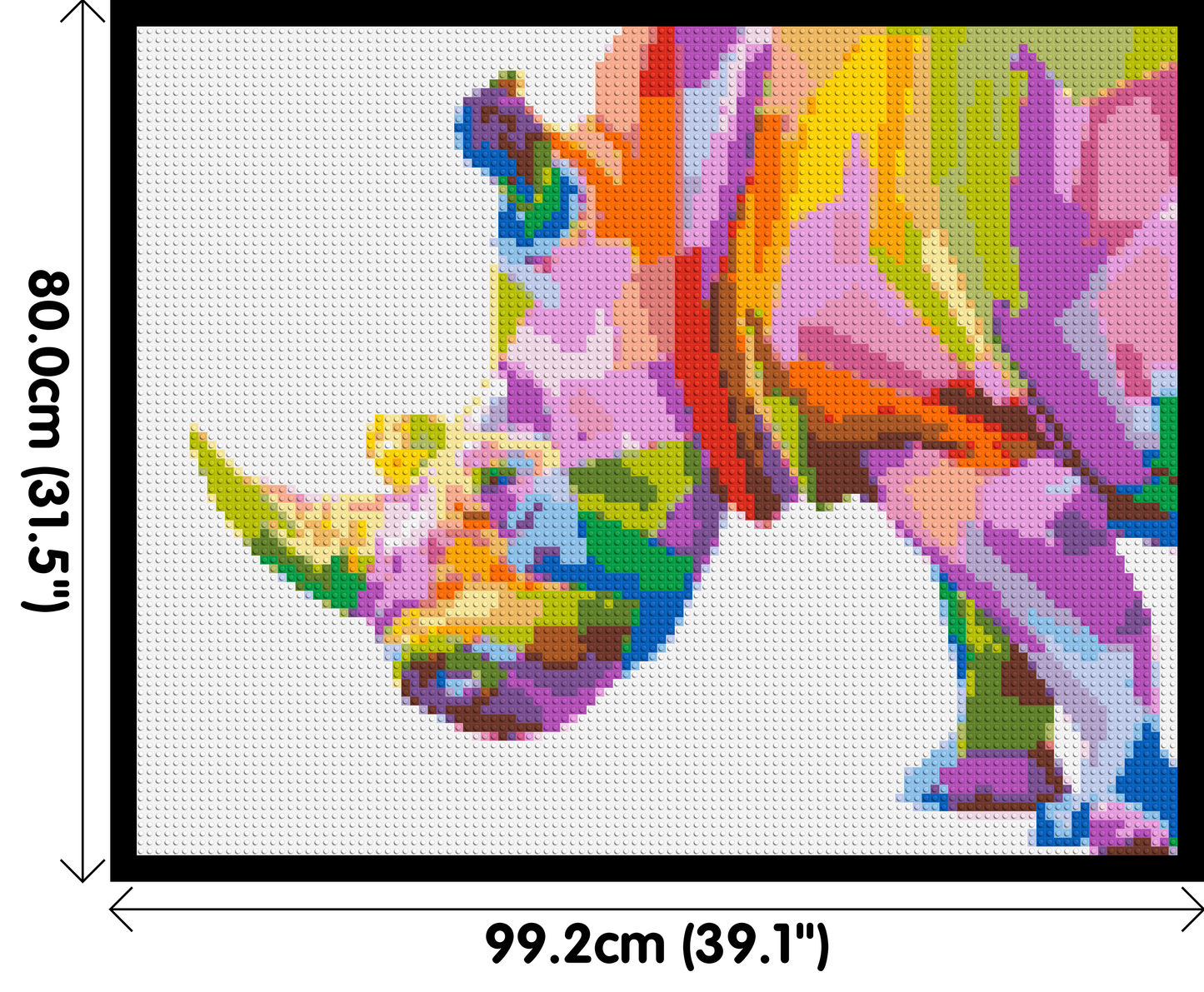 Rhinoceros Colourful Pop Art - Brick Art Mosaic Kit 5x4 large