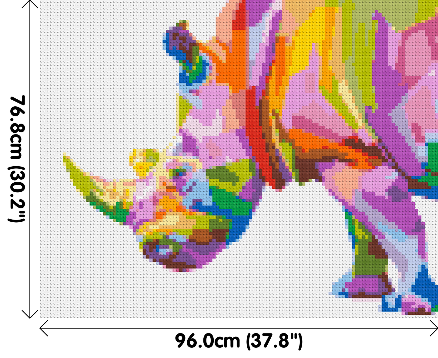 Rhinoceros Colourful Pop Art - Brick Art Mosaic Kit 5x4 large