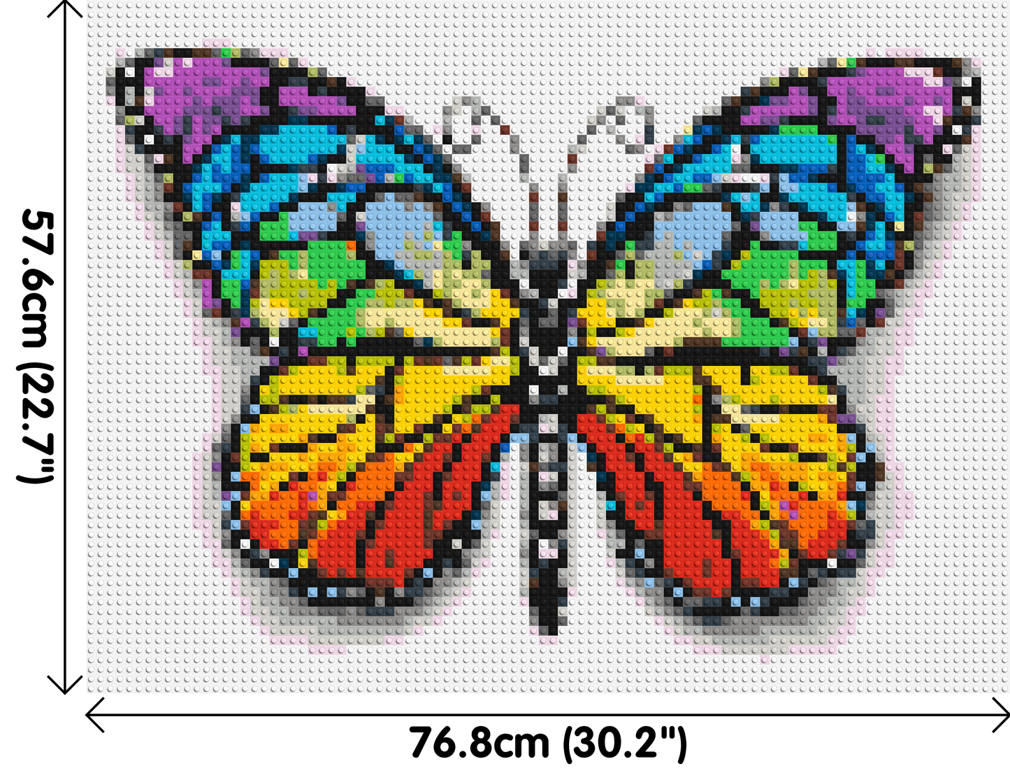 Butterfly Colourful Pop Art - Brick Art Mosaic Kit 4x3 large