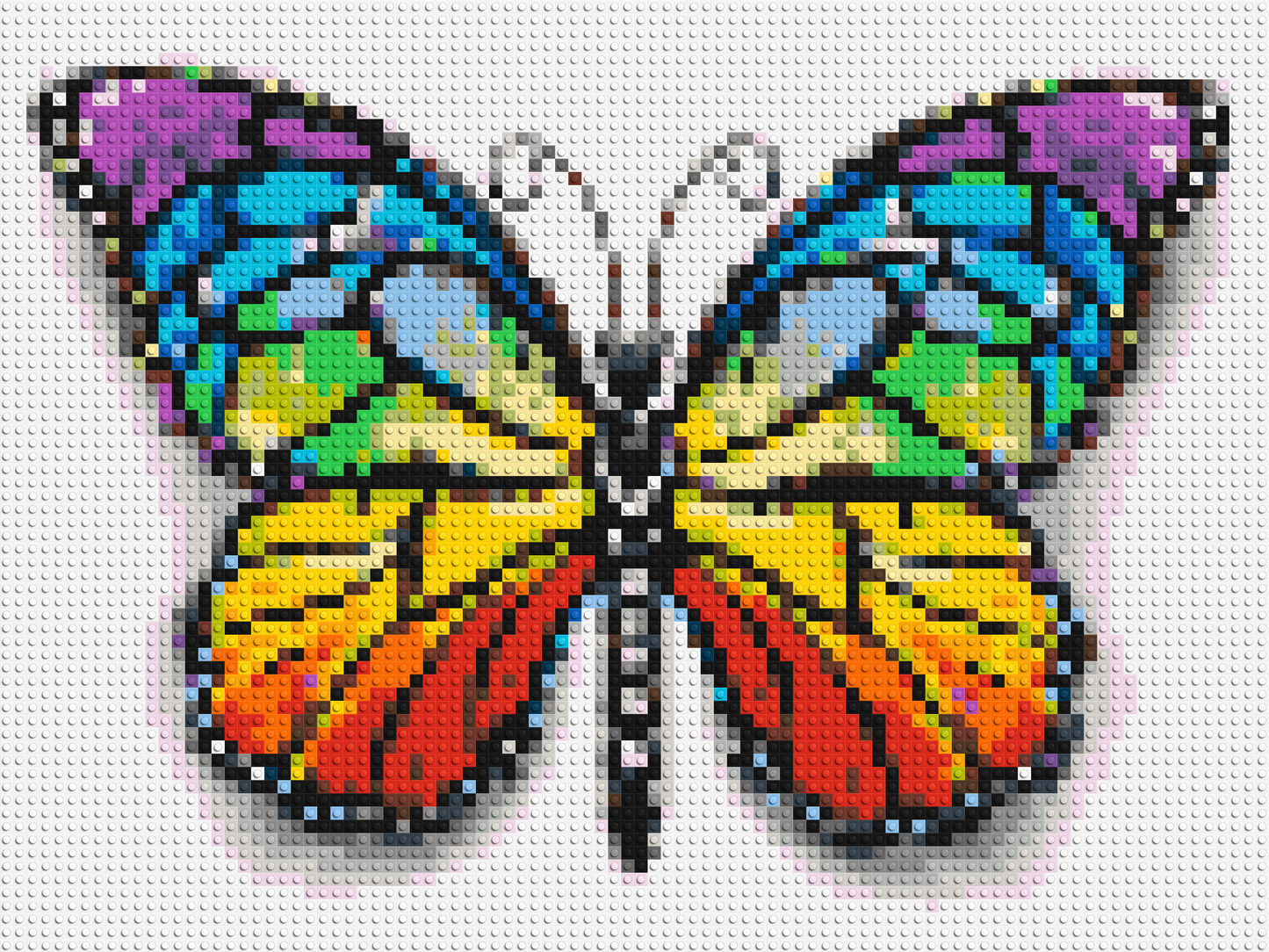 Butterfly Colourful Pop Art - Brick Art Mosaic Kit 4x3 large