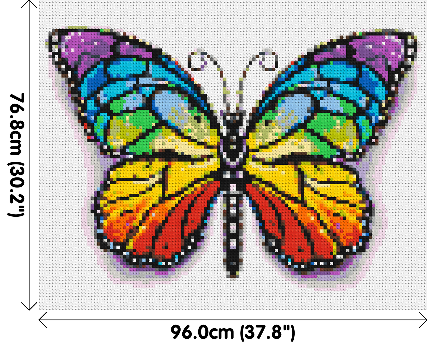 Butterfly Colourful Pop Art - Brick Art Mosaic Kit 5x4 large