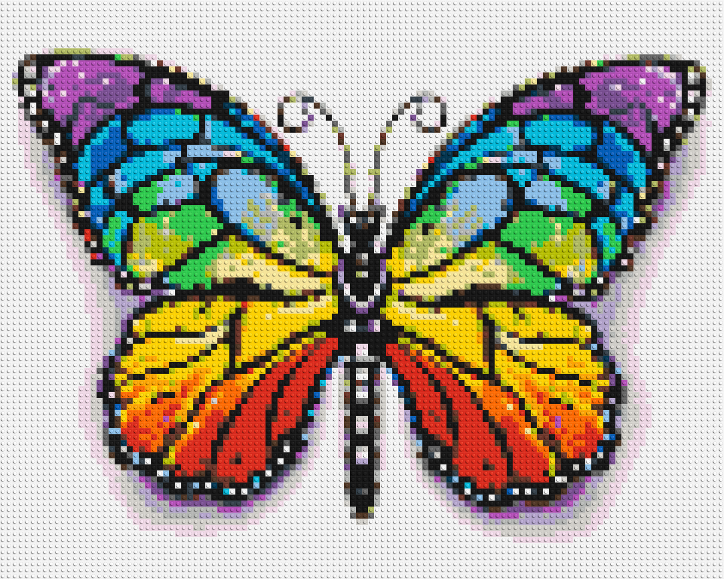 Butterfly Colourful Pop Art - Brick Art Mosaic Kit 5x4 large