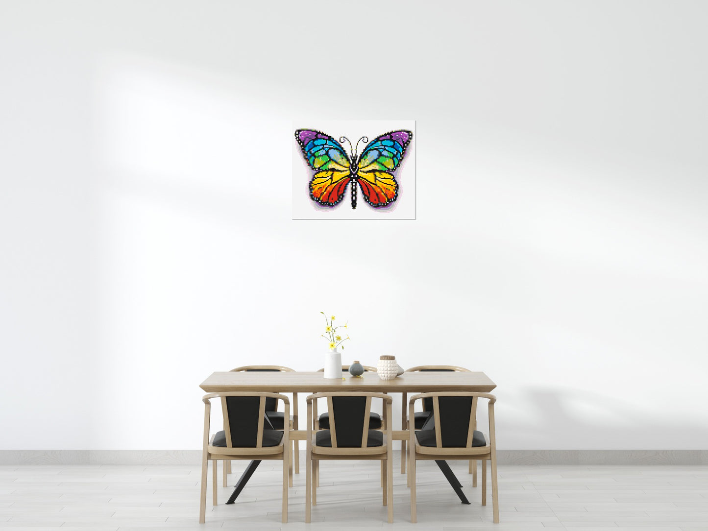 Butterfly Colourful Pop Art - Brick Art Mosaic Kit 5x4 large