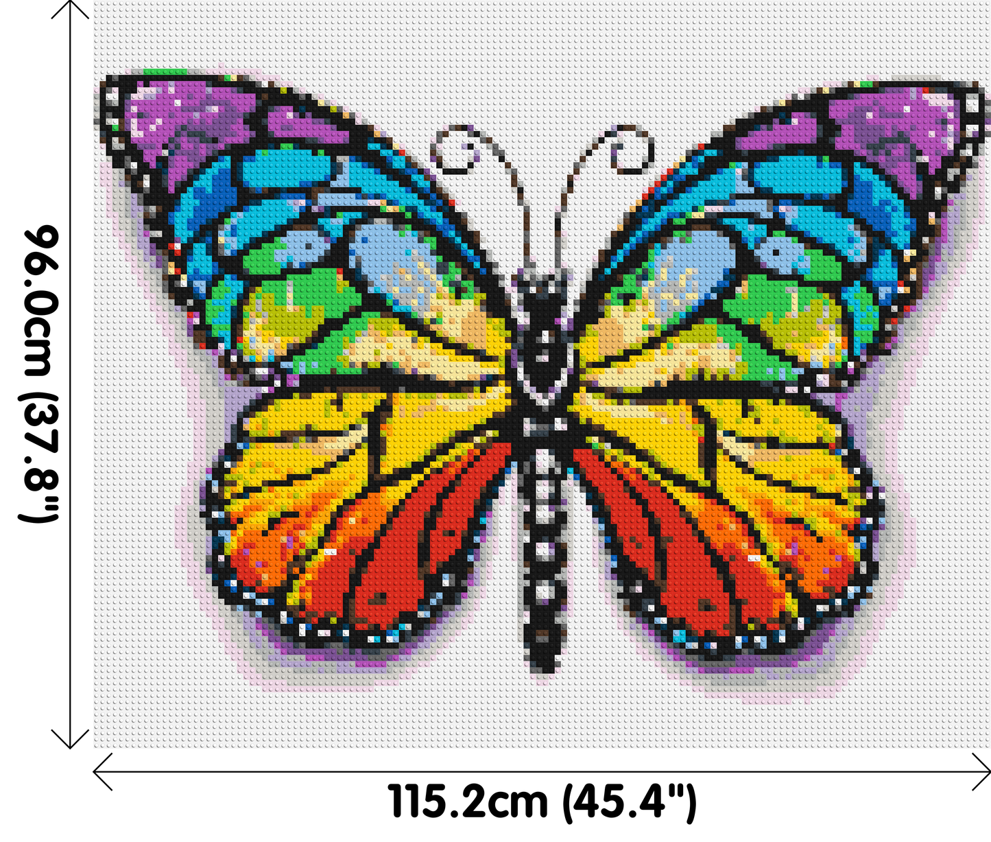 Butterfly Colourful Pop Art - Brick Art Mosaic Kit 6x5 large