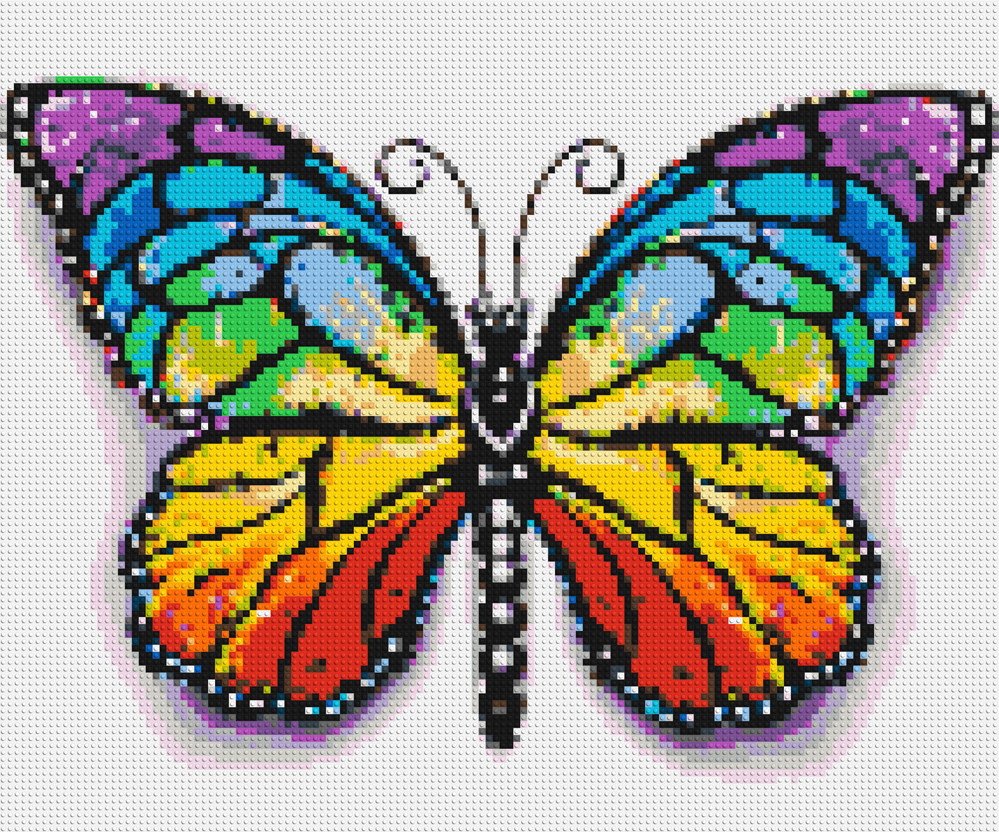Butterfly Colourful Pop Art - Brick Art Mosaic Kit 6x5 large