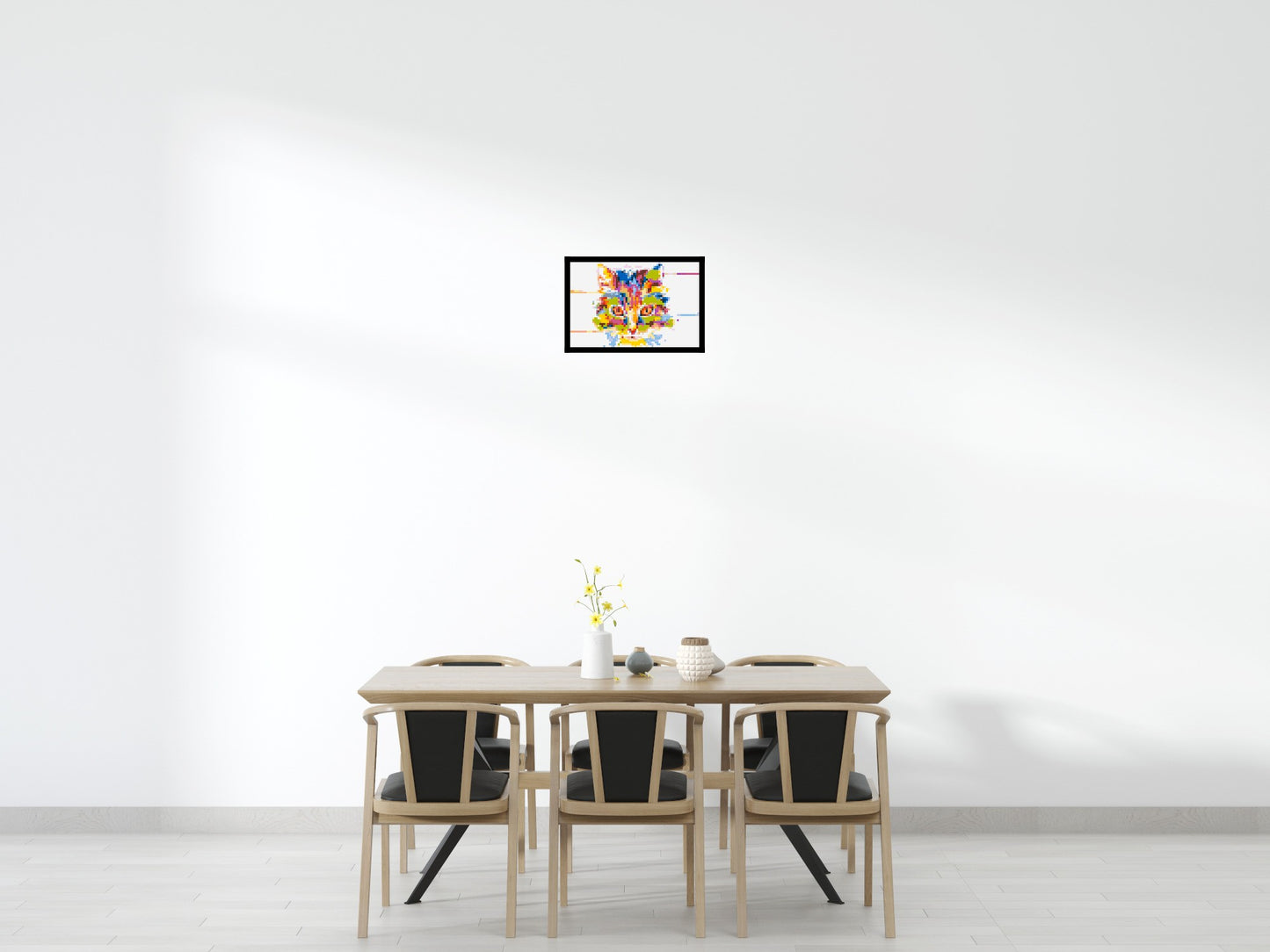 Abstract Cat Colourful Pop Art - Brick Art Mosaic Kit 3x2 large