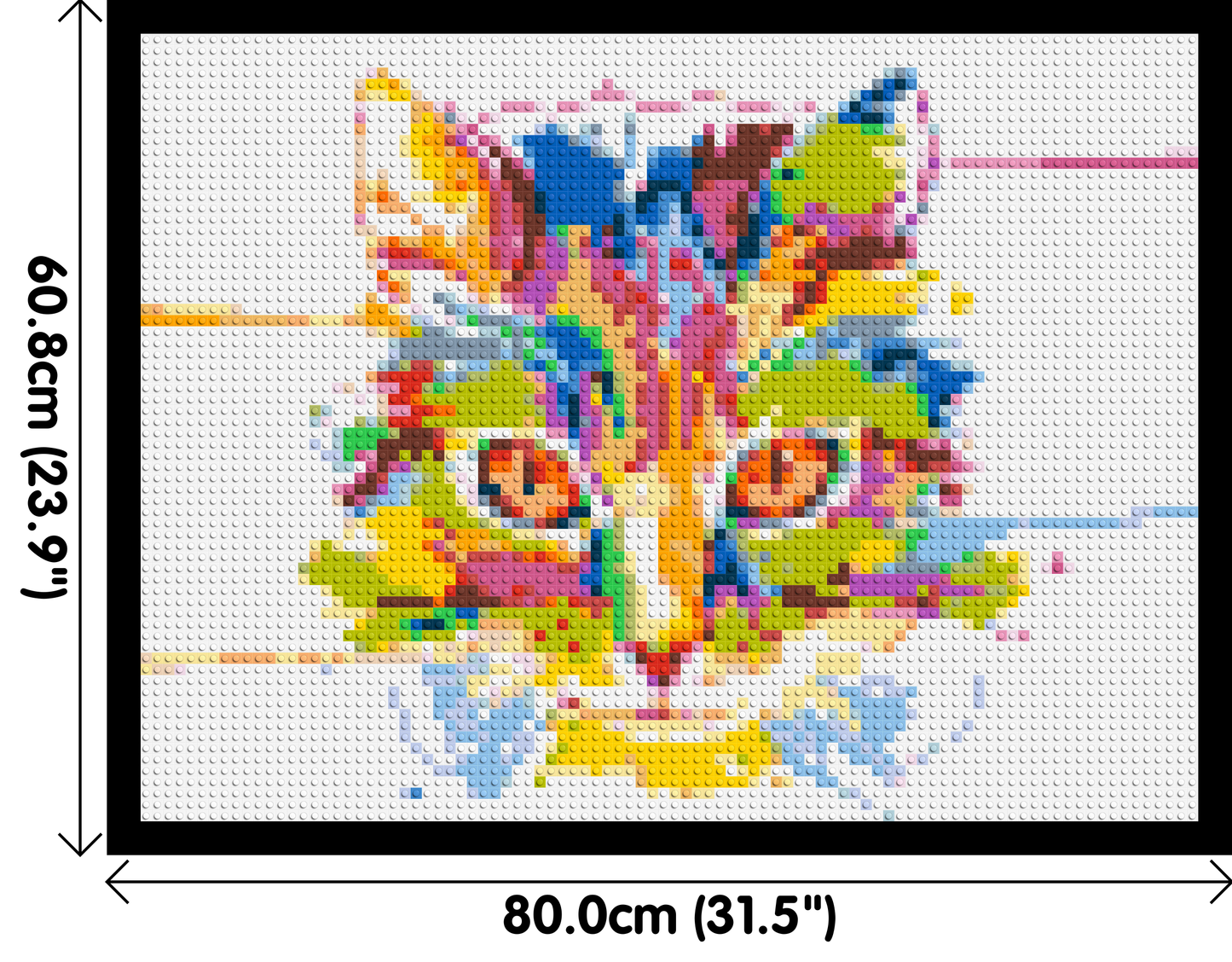 Abstract Cat Colourful Pop Art - Brick Art Mosaic Kit 4x3 large