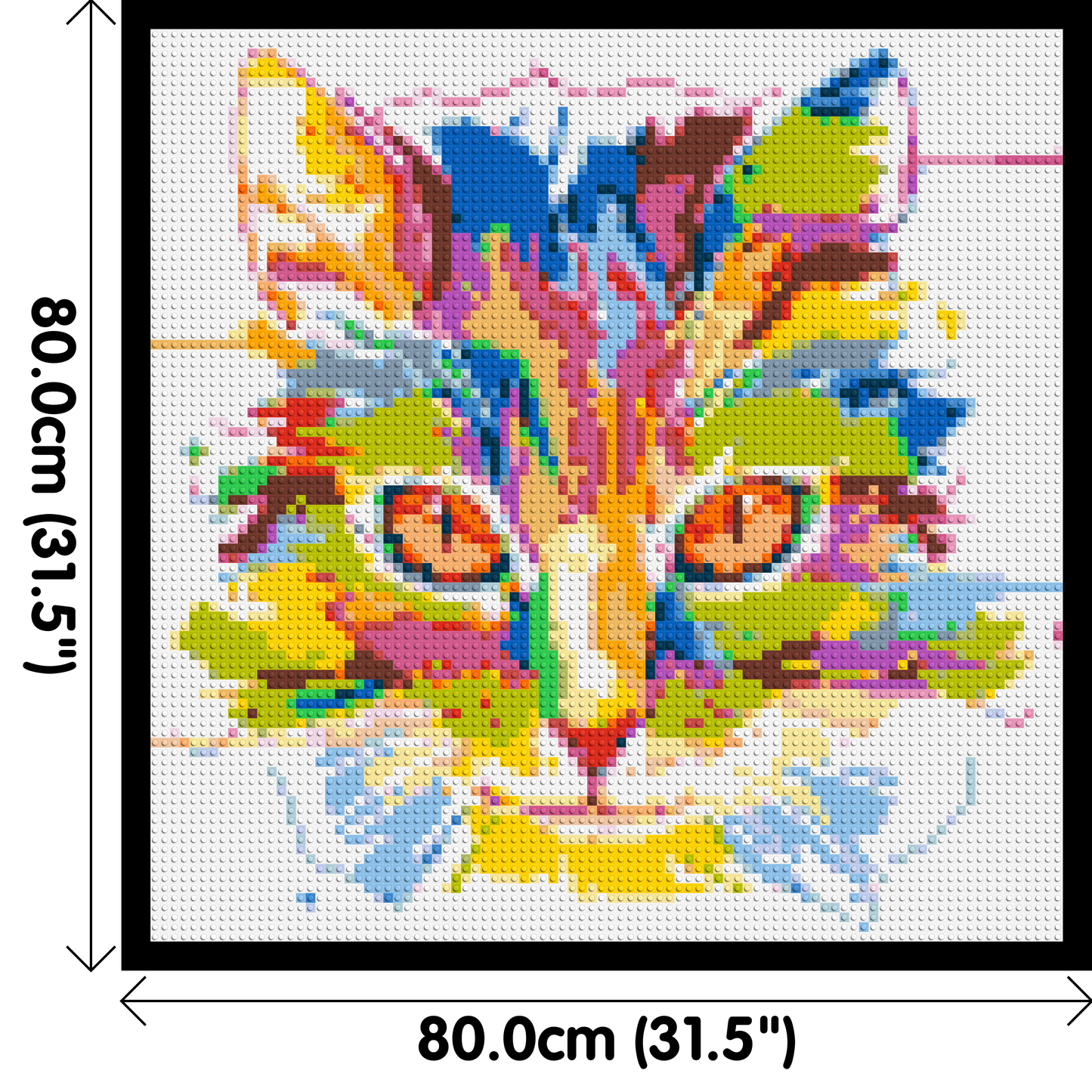 Abstract Cat Colourful Pop Art - Brick Art Mosaic Kit 4x4 large