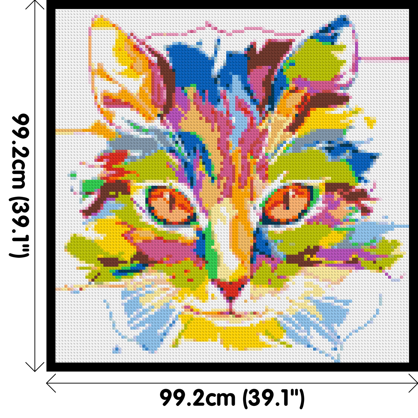 Abstract Cat Colourful Pop Art - Brick Art Mosaic Kit 5x5 large