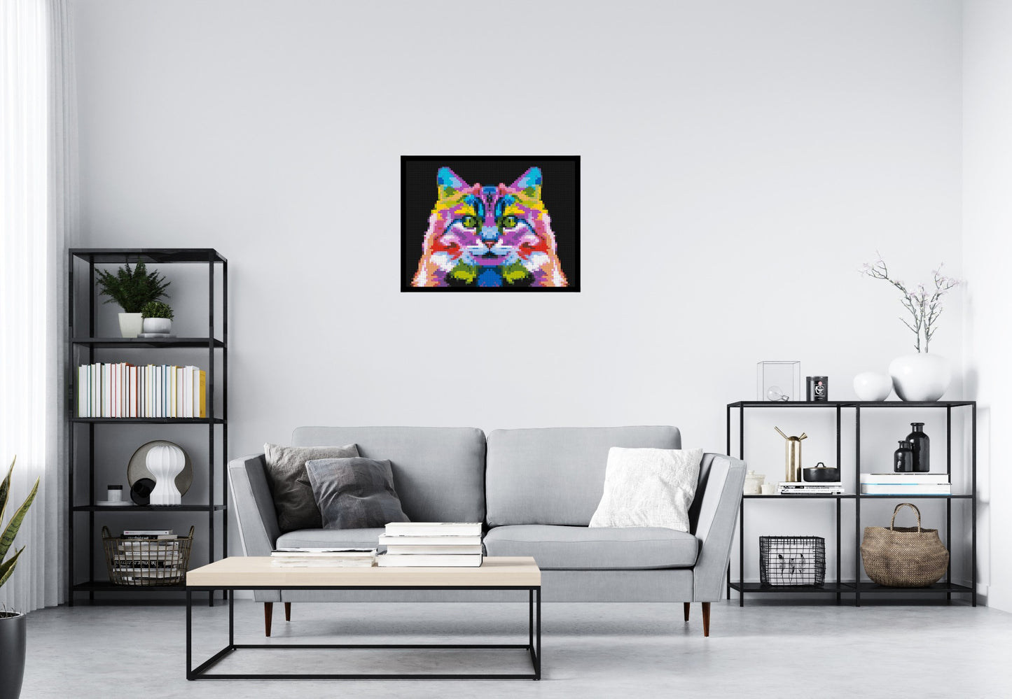 Cat #2 Colourful Pop Art - Brick Art Mosaic Kit 4x3 large