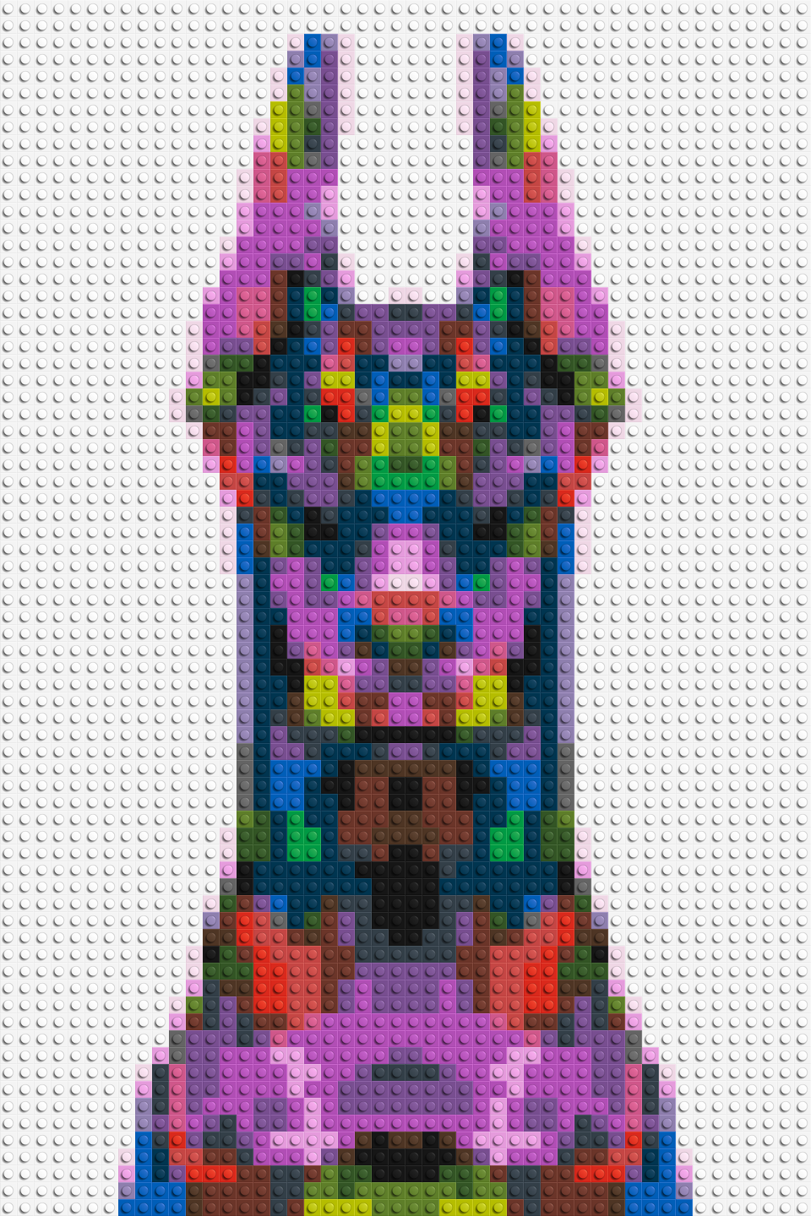 Doberman Colourful Pop Art - Brick Art Mosaic Kit 2x3 large