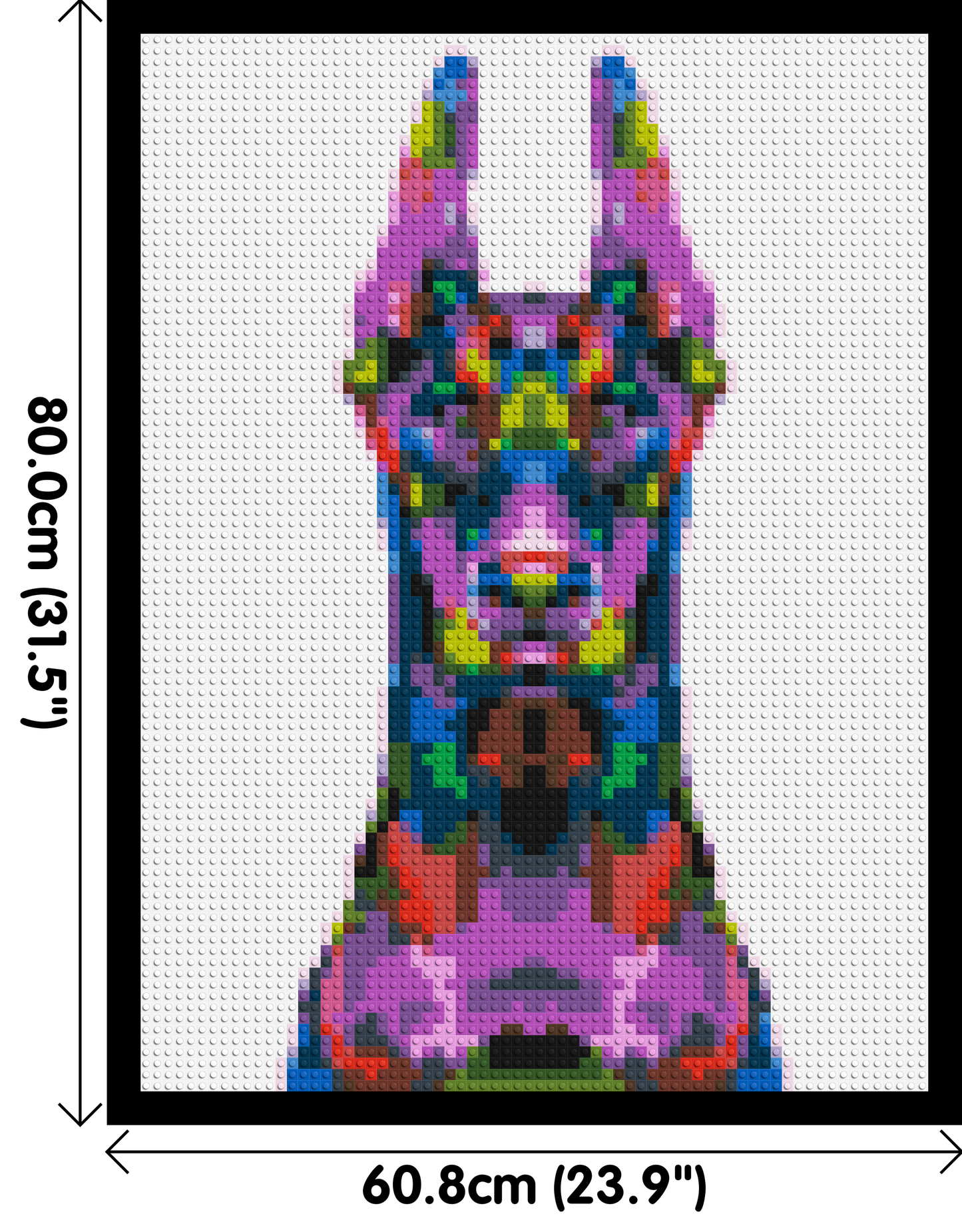 Doberman Colourful Pop Art - Brick Art Mosaic Kit 3x4 large