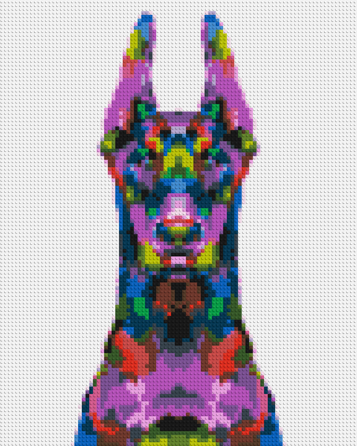 Doberman Colourful Pop Art - Brick Art Mosaic Kit 4x5 large