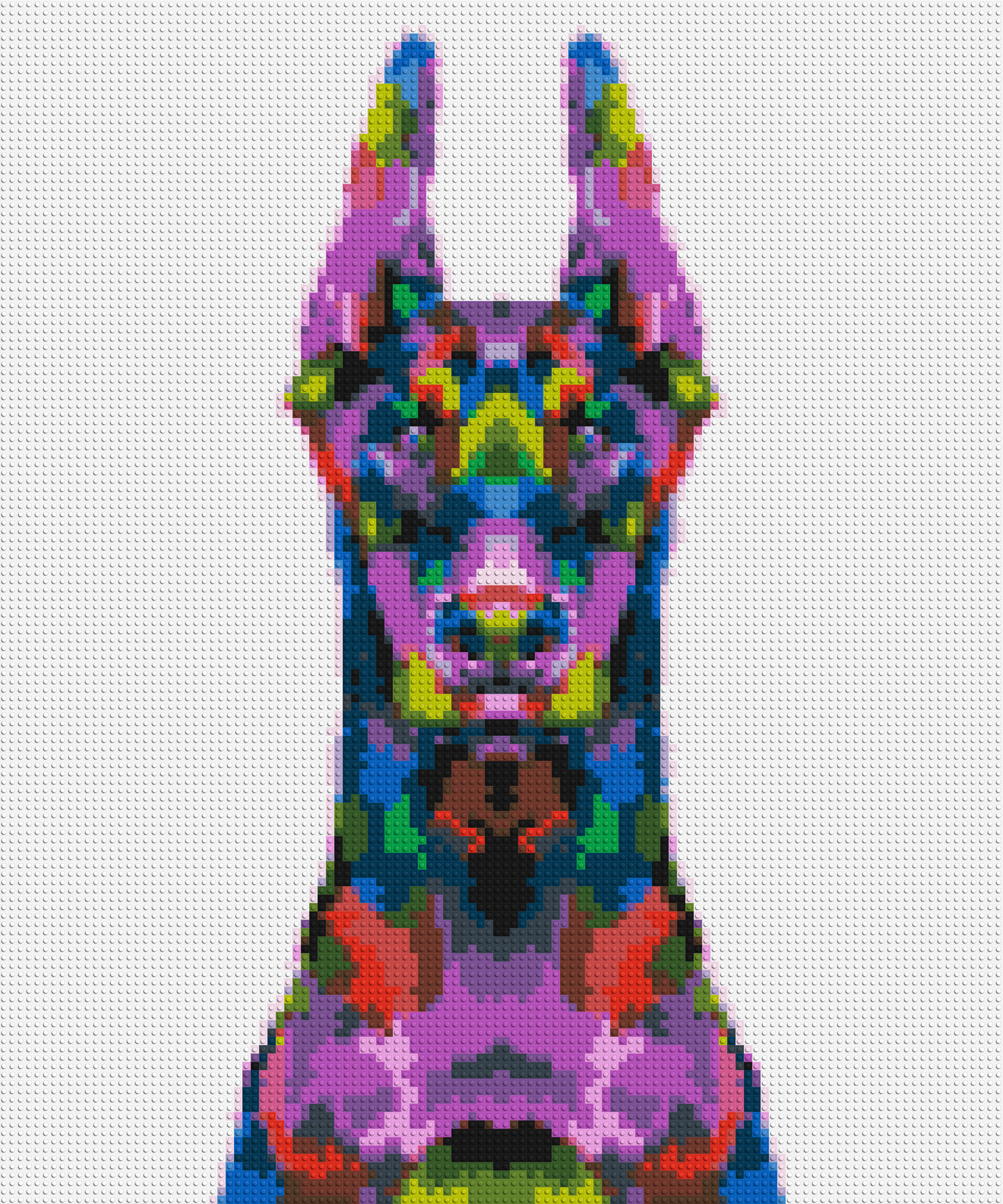 Doberman Colourful Pop Art - Brick Art Mosaic Kit 5x6 large