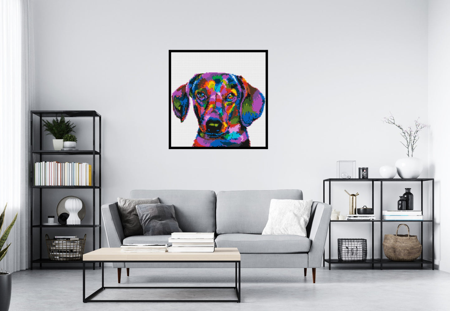 Dachshund Colourful Pop Art - Brick Art Mosaic Kit 5x5 large