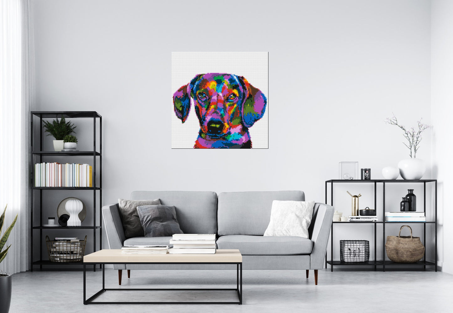 Dachshund Colourful Pop Art - Brick Art Mosaic Kit 5x5 large