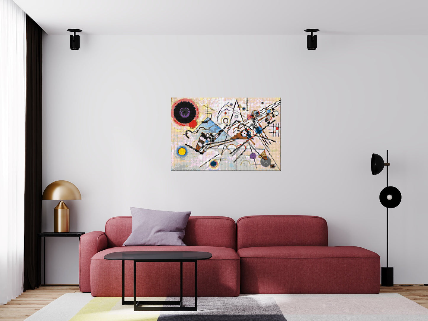 Composition VIII by Wassily Kandinsky - Brick Art Mosaic Kit 6x4 large
