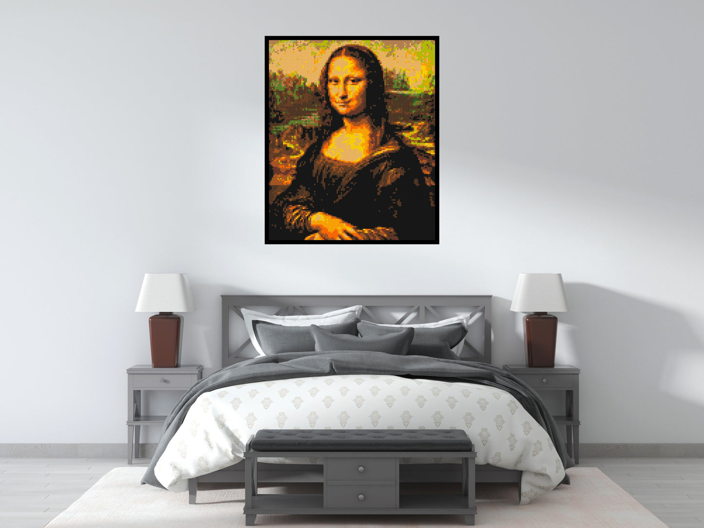 The Mona Lisa by Leonardo Da Vinci - Brick Art Mosaic Kit 5x6 large