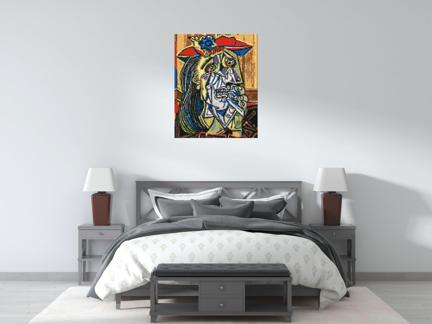 Weeping Woman by Pablo Picasso - Brick Art Mosaic Kit 4x5 large