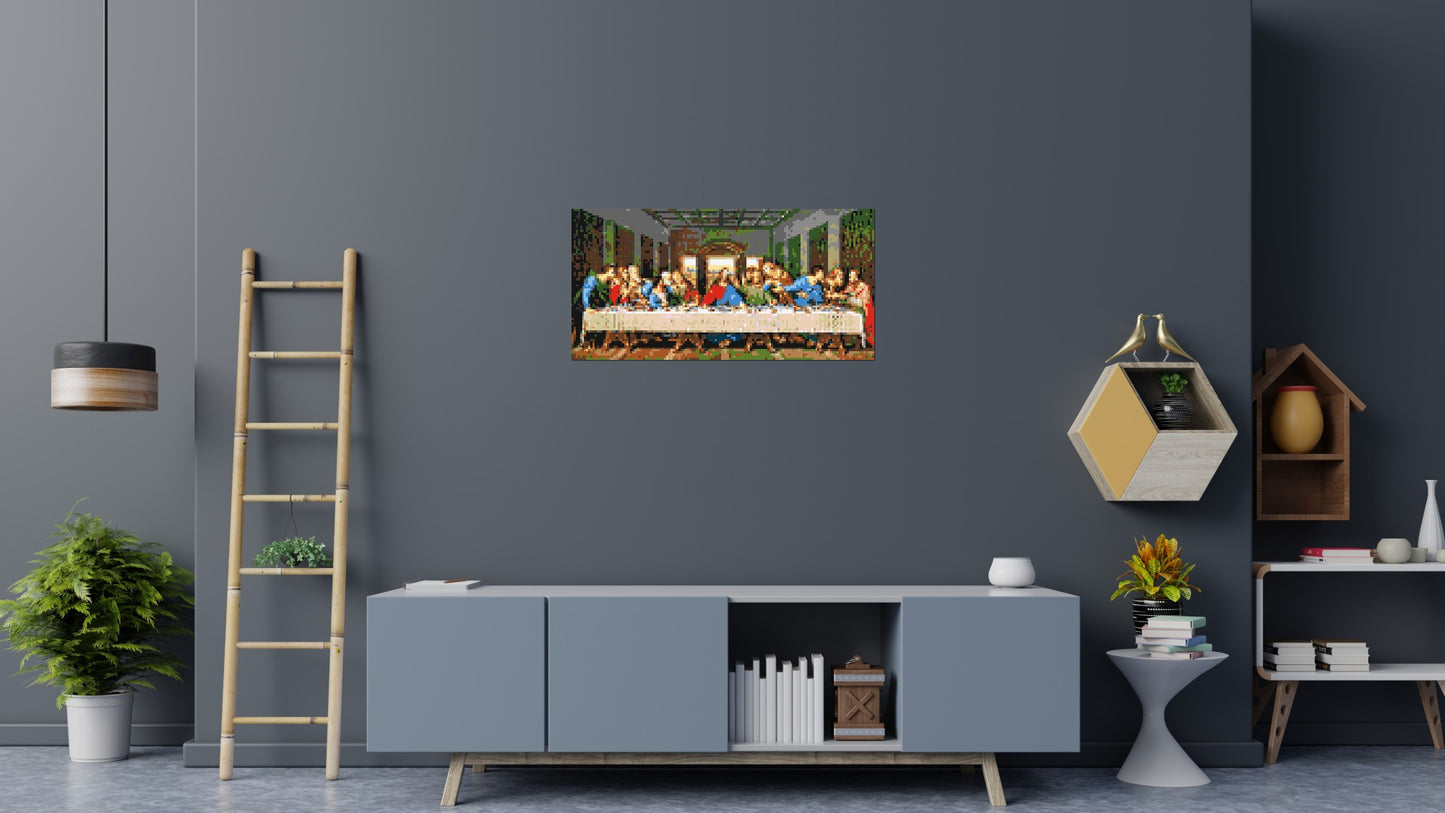 The Last Supper by Leonardo Da Vinci - Brick Art Mosaic Kit 6x3 large