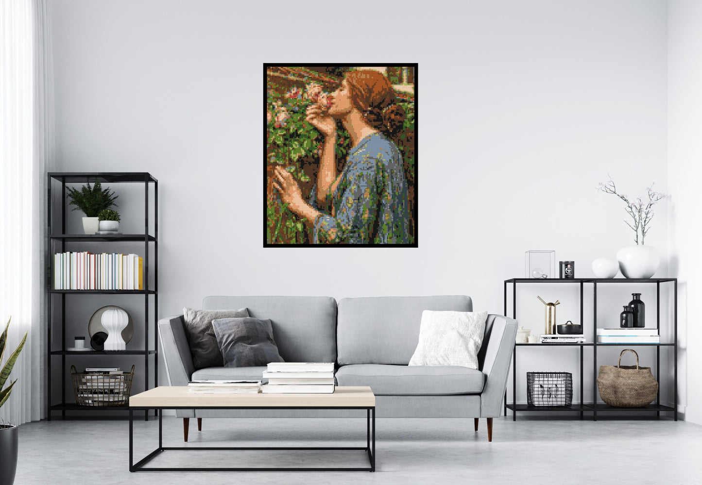 The Soul of The Rose by J. W. Waterhouse - Brick Art Mosaic Kit 5x6 large