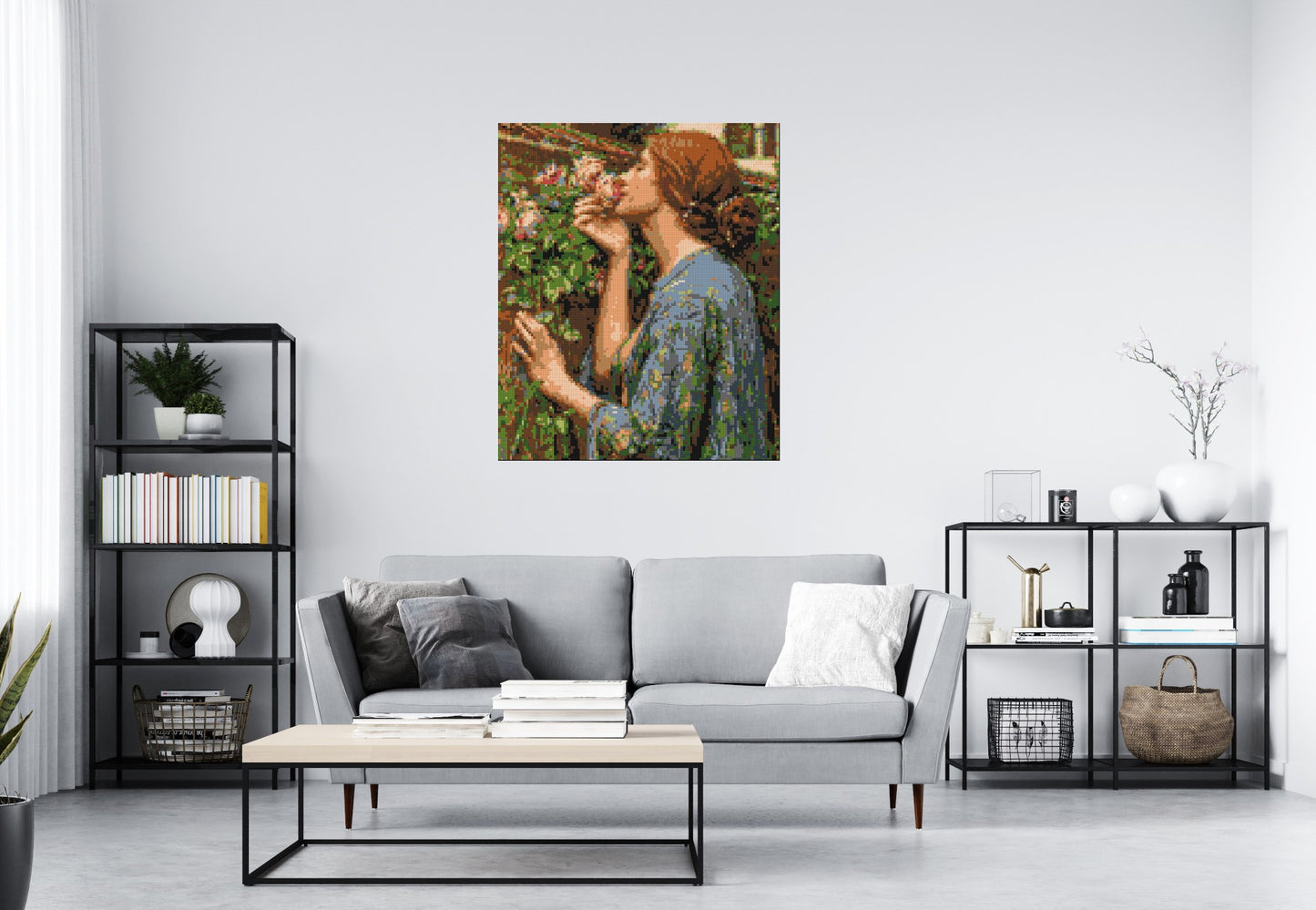 The Soul of The Rose by J. W. Waterhouse - Brick Art Mosaic Kit 5x6 large