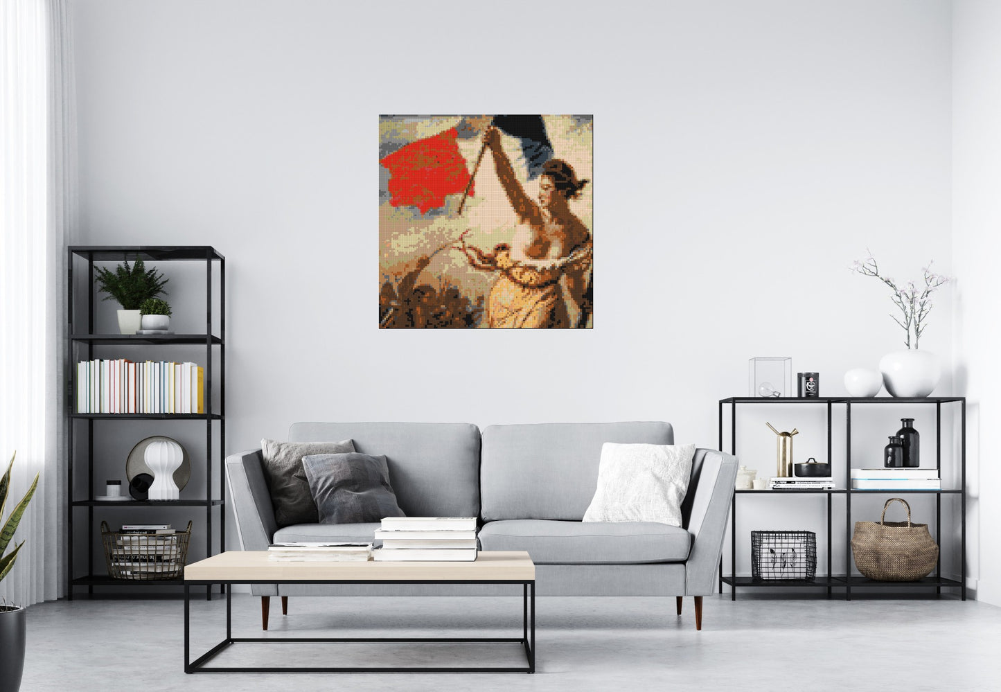 Detail of Liberty Leading The People by Eugène Delacroix - Brick Art Mosaic Kit 5x5 large