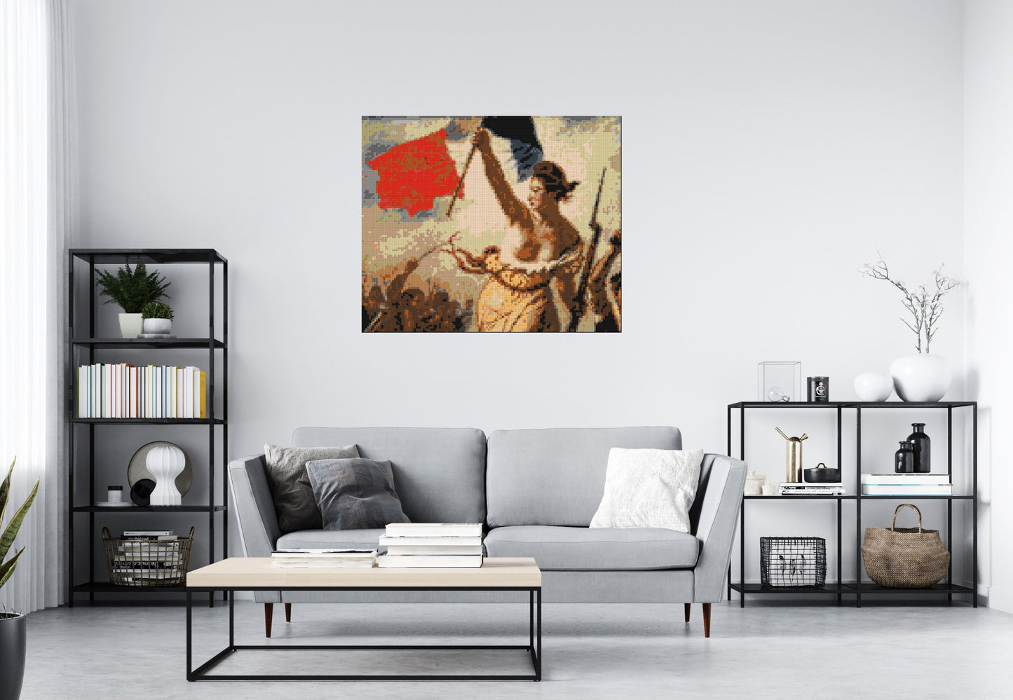 Detail of Liberty Leading The People by Eugène Delacroix - Brick Art Mosaic Kit 6x5 large