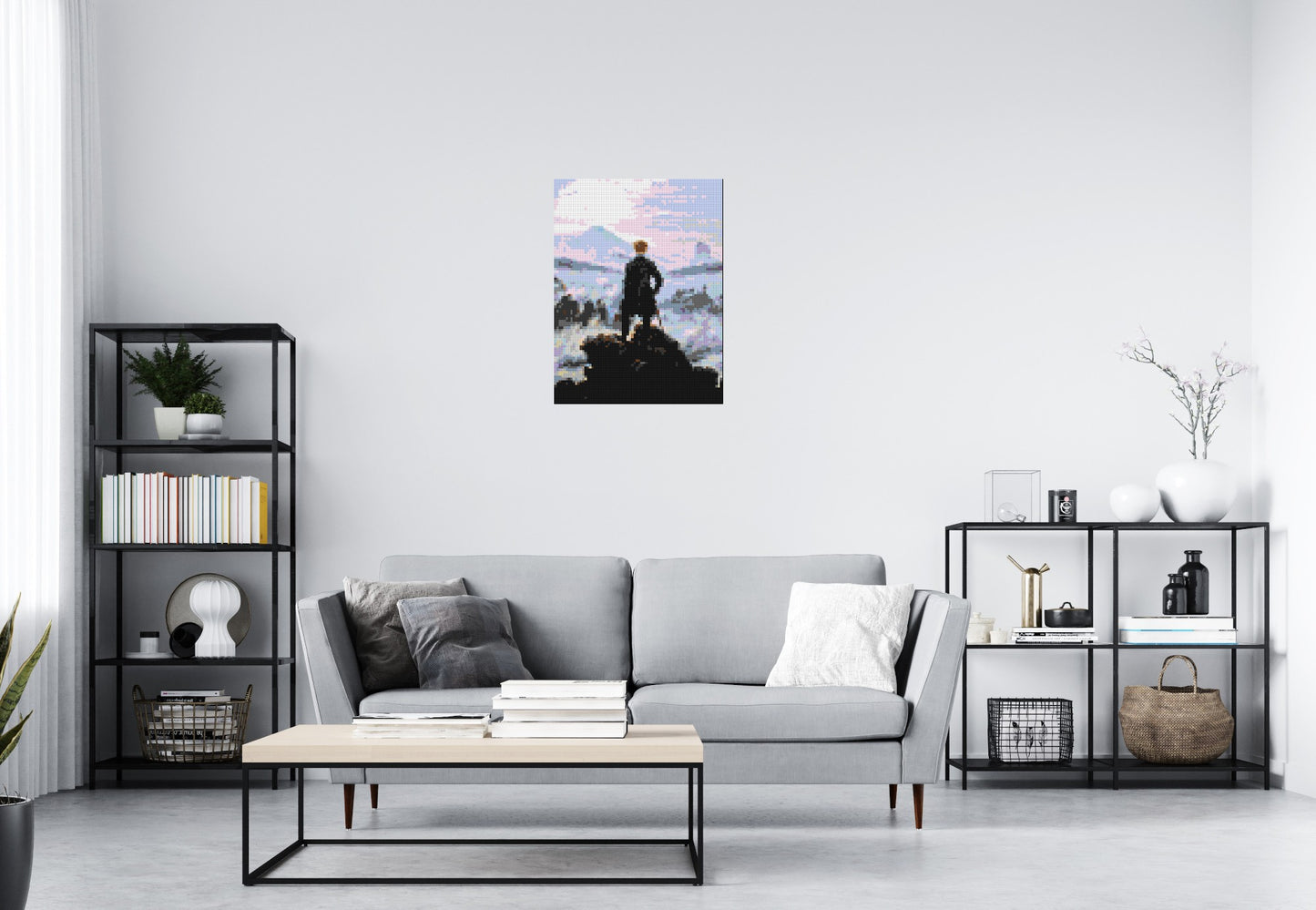 Wanderer Above the Sea of Fog by Caspar D. Friedrich - Brick Art Mosaic Kit 3x4 large