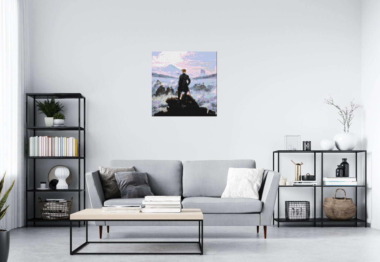 Wanderer Above the Sea of Fog by Caspar D. Friedrich - Brick Art Mosaic Kit 4x4 large