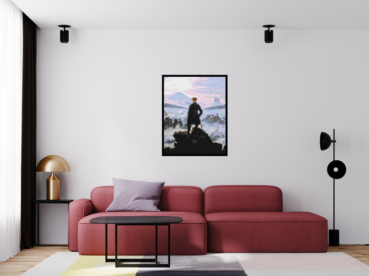 Wanderer Above the Sea of Fog by Caspar D. Friedrich - Brick Art Mosaic Kit 4x5 large