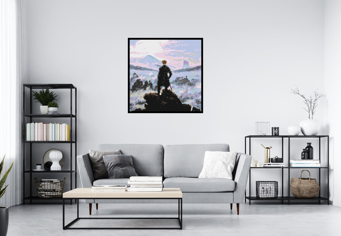 Wanderer Above the Sea of Fog by Caspar D. Friedrich - Brick Art Mosaic Kit 5x5 large