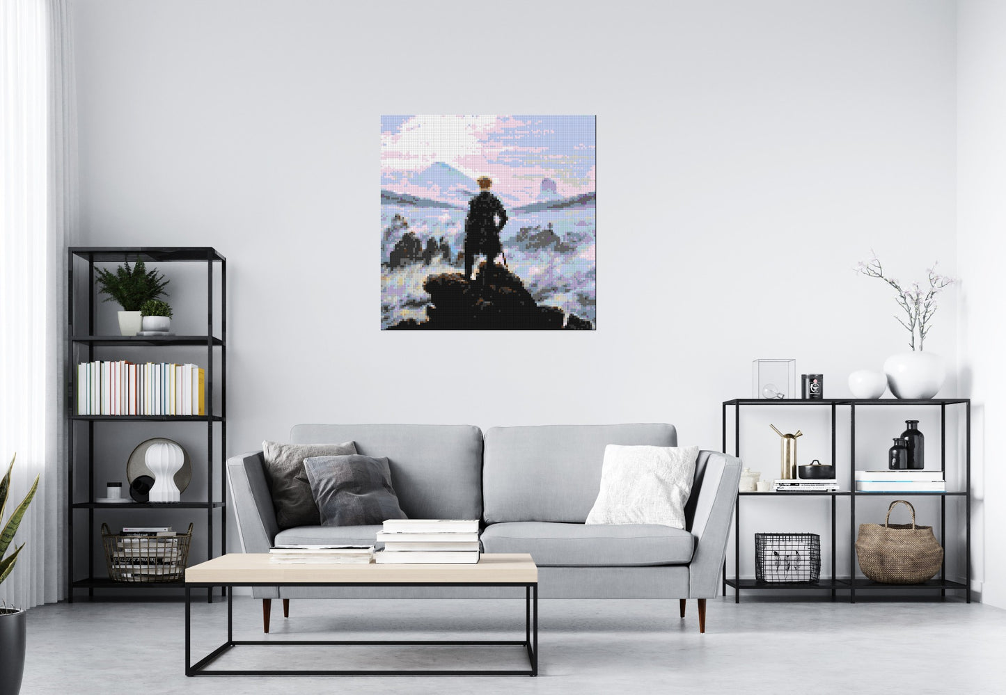 Wanderer Above the Sea of Fog by Caspar D. Friedrich - Brick Art Mosaic Kit 5x5 large