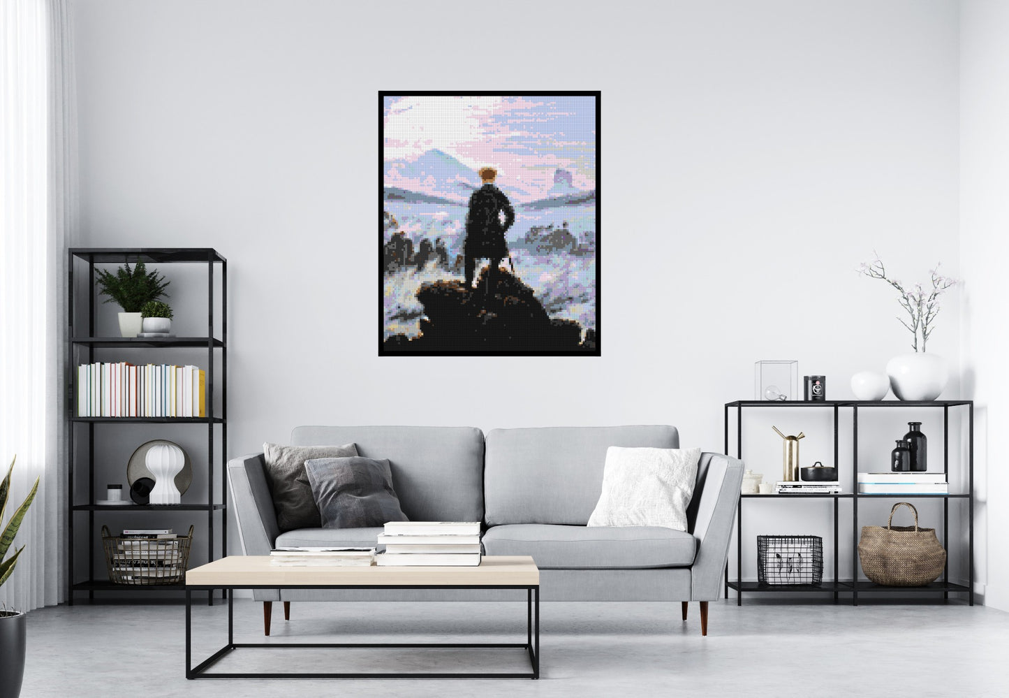 Wanderer Above the Sea of Fog by Caspar D. Friedrich - Brick Art Mosaic Kit 5x6 large
