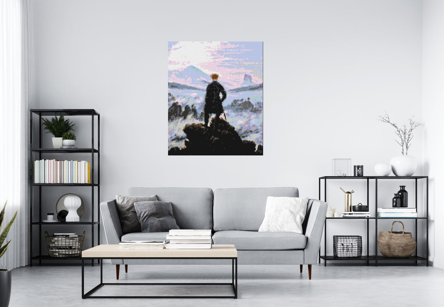Wanderer Above the Sea of Fog by Caspar D. Friedrich - Brick Art Mosaic Kit 5x6 large