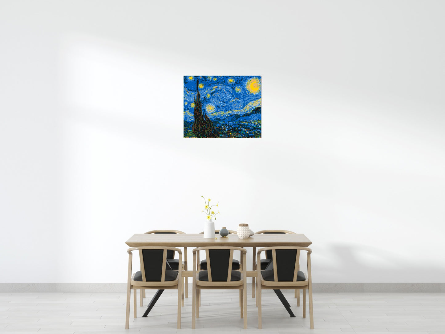 Starry Night by Vincent Van Gogh - Brick Art Mosaic Kit 5x4 large