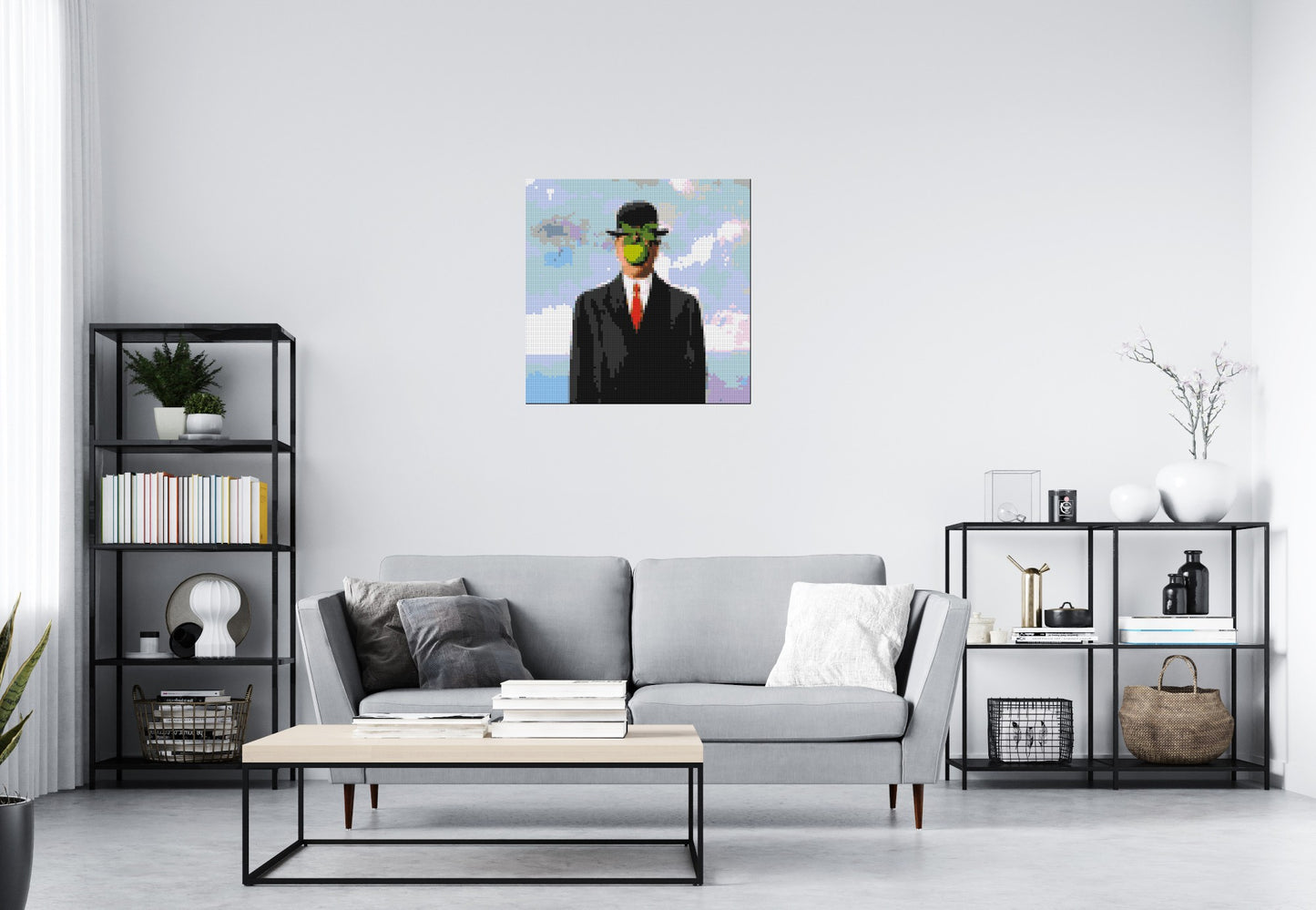 The Son of Man by René Magritte - Brick Art Mosaic Kit 4x4 large