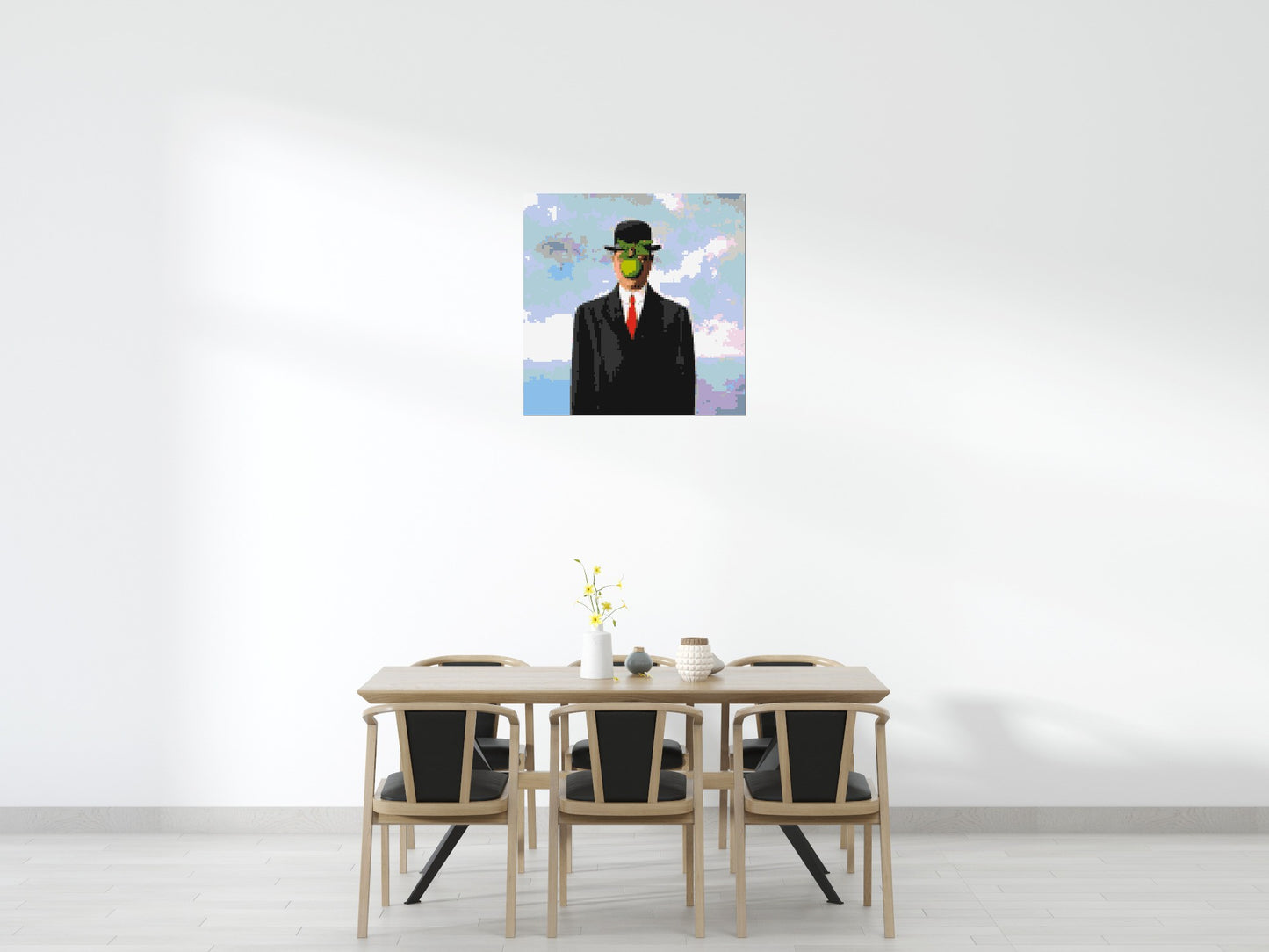 The Son of Man by René Magritte - Brick Art Mosaic Kit 5x5 large